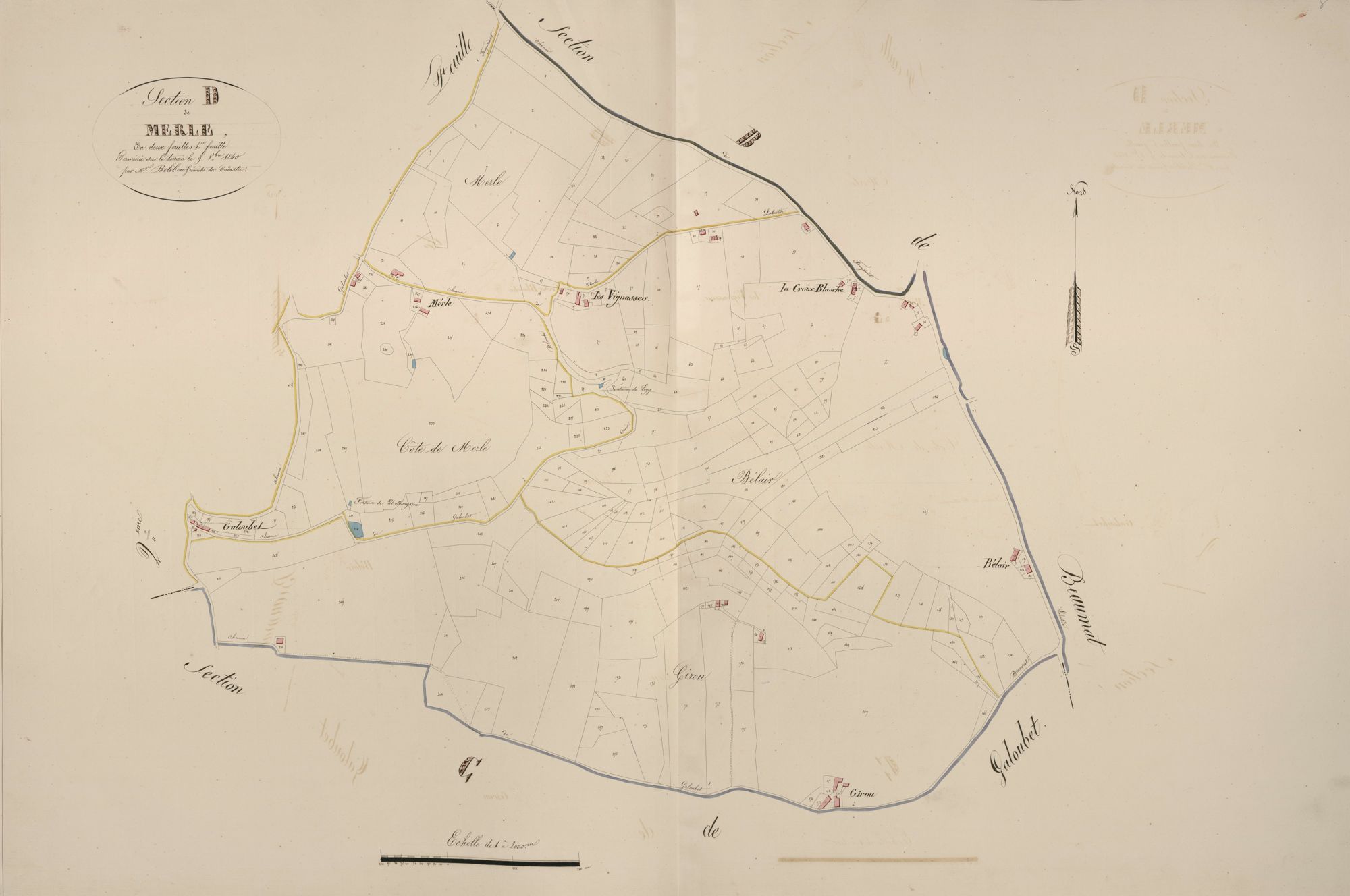 section D de Merle, 1ère feuille