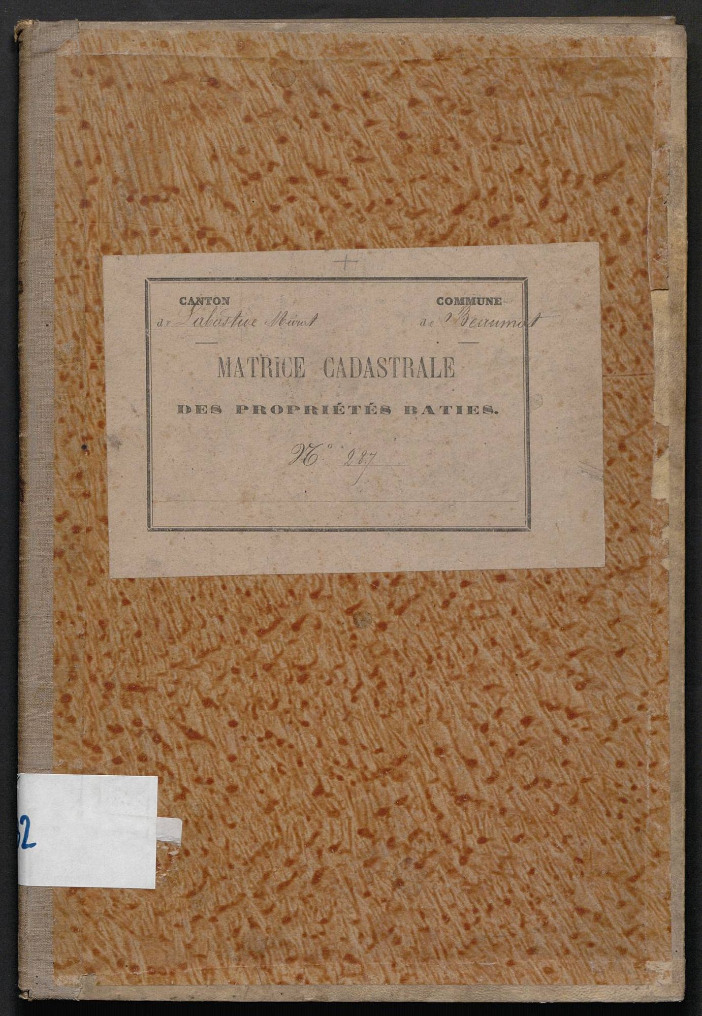 Cases 1-138. Augmentations et diminutions (1882-1891)