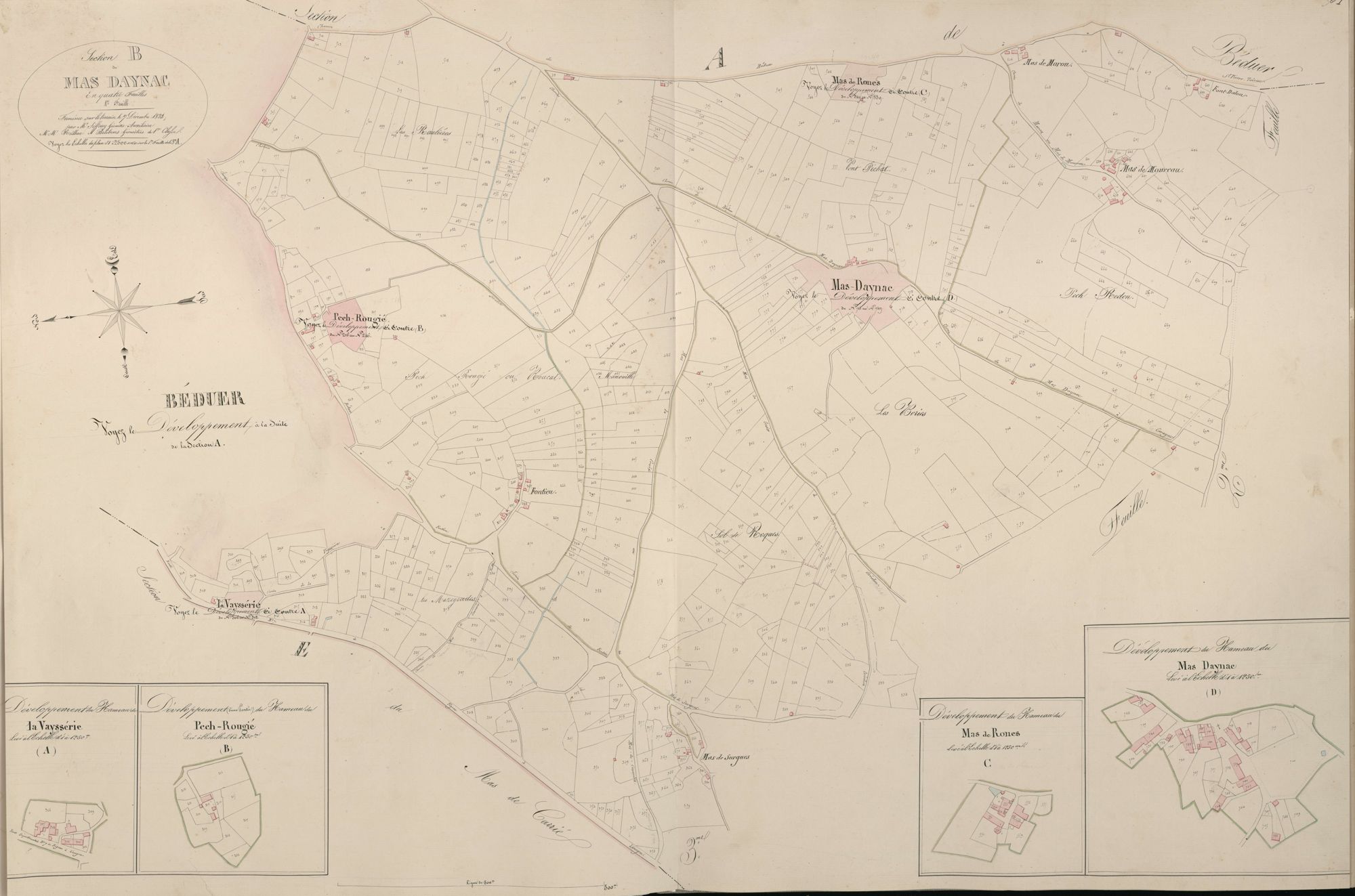 section B du Mas Daynac, 1ère feuille