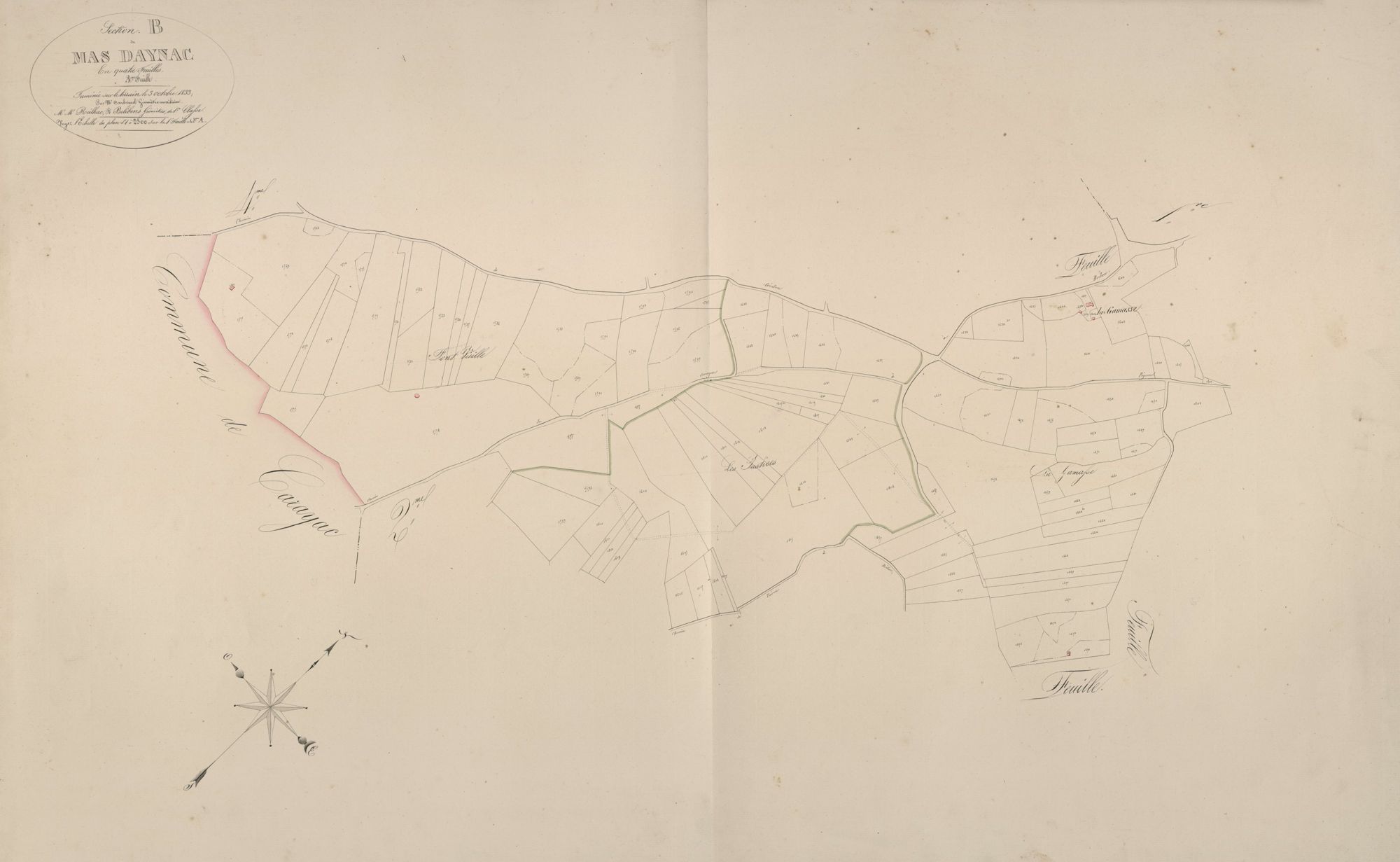 section B du Mas Daynac, 3ème feuille