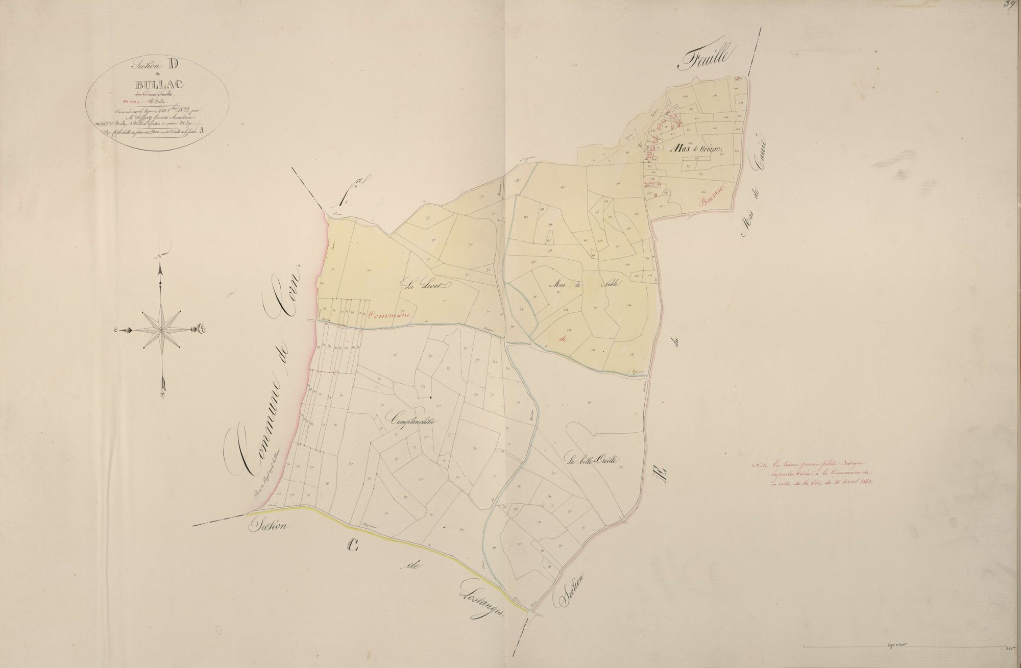 section D de Bullac, 1ère feuille