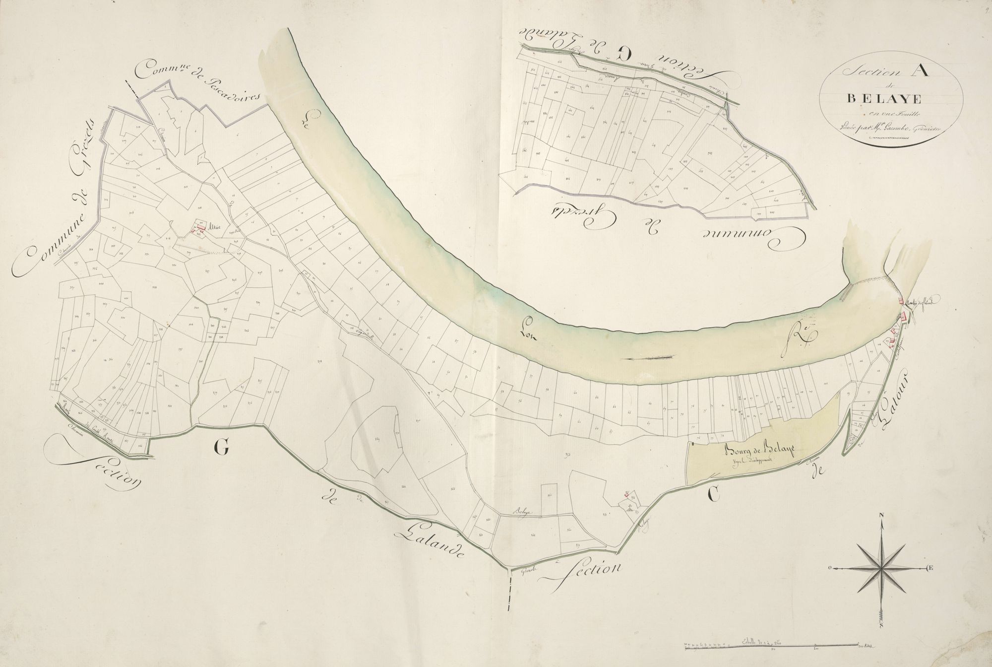 section A de Bélaye, 1ère feuille