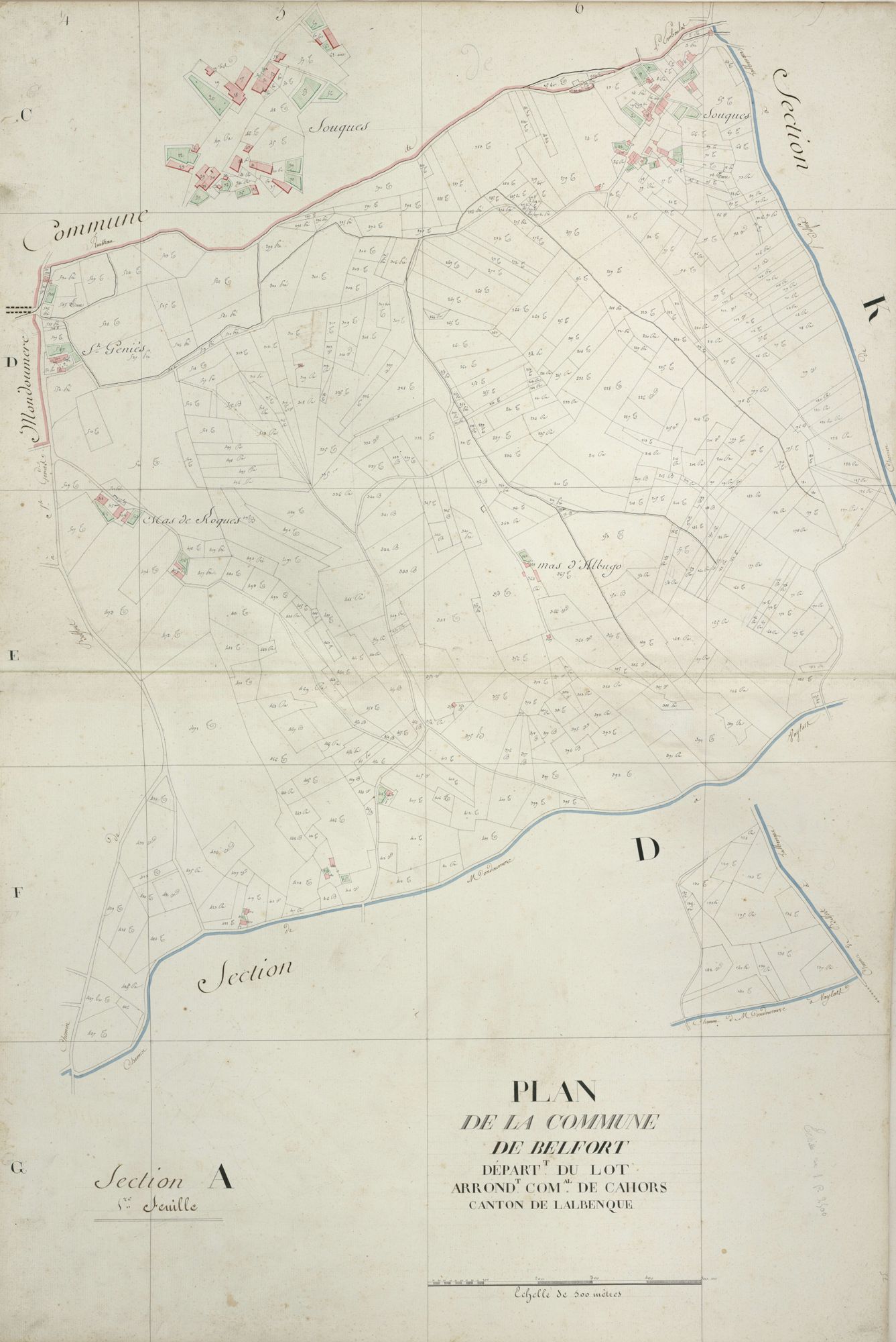 section A, 1ère feuille