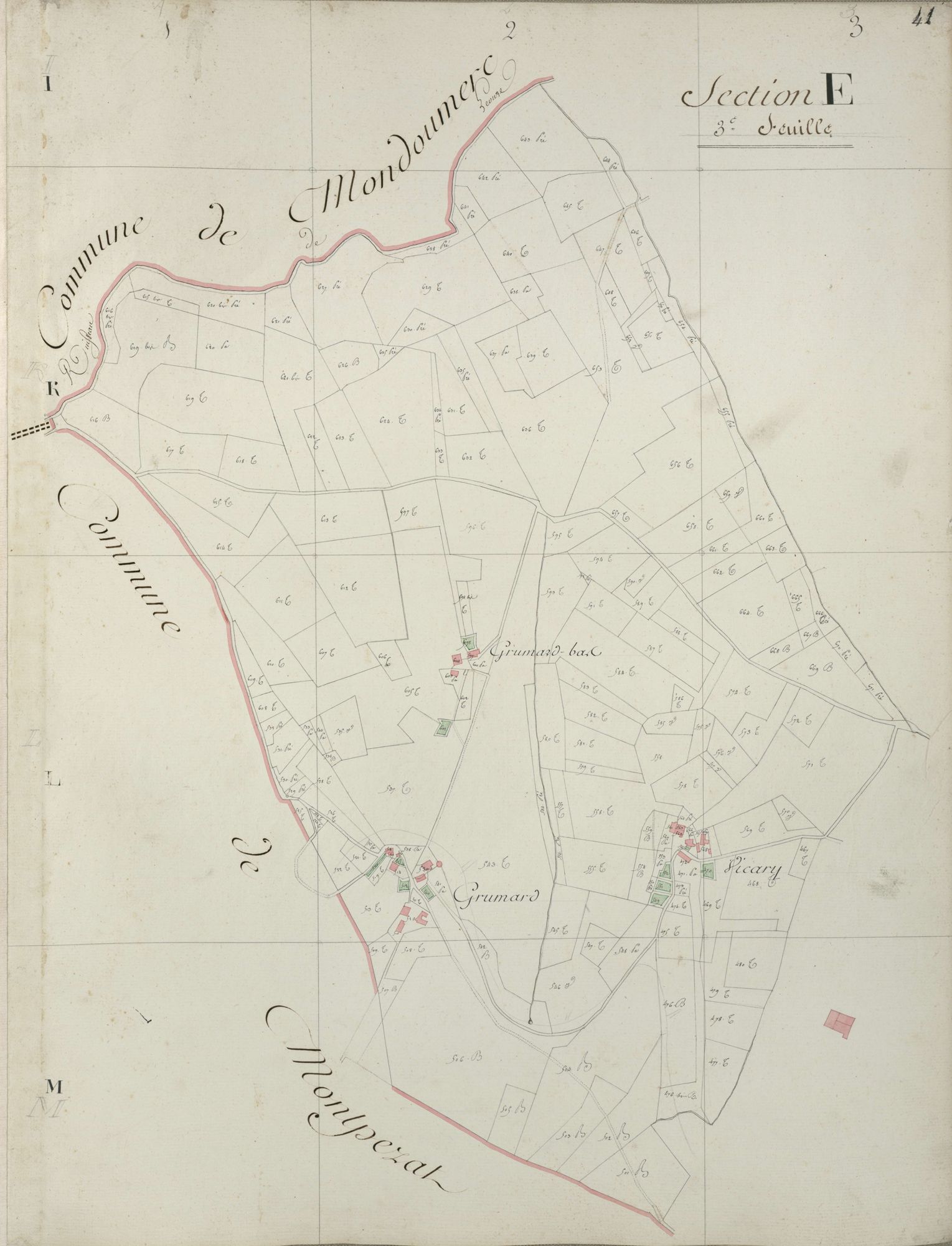 section E, 3ème feuille