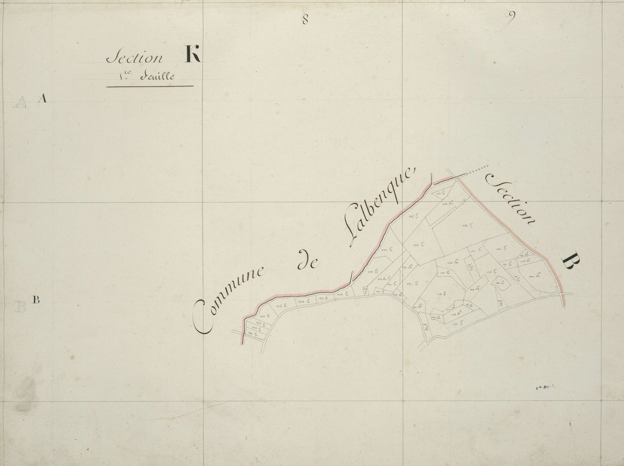section K, 1ère feuille