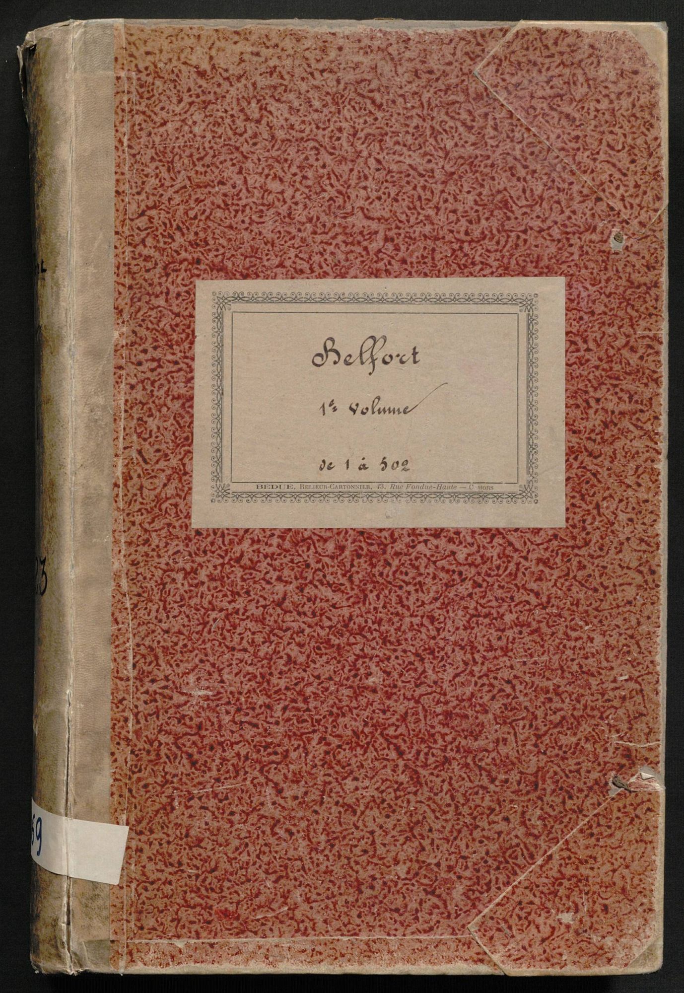 Folios 1-502. Augmentations et diminutions (1862-1914)