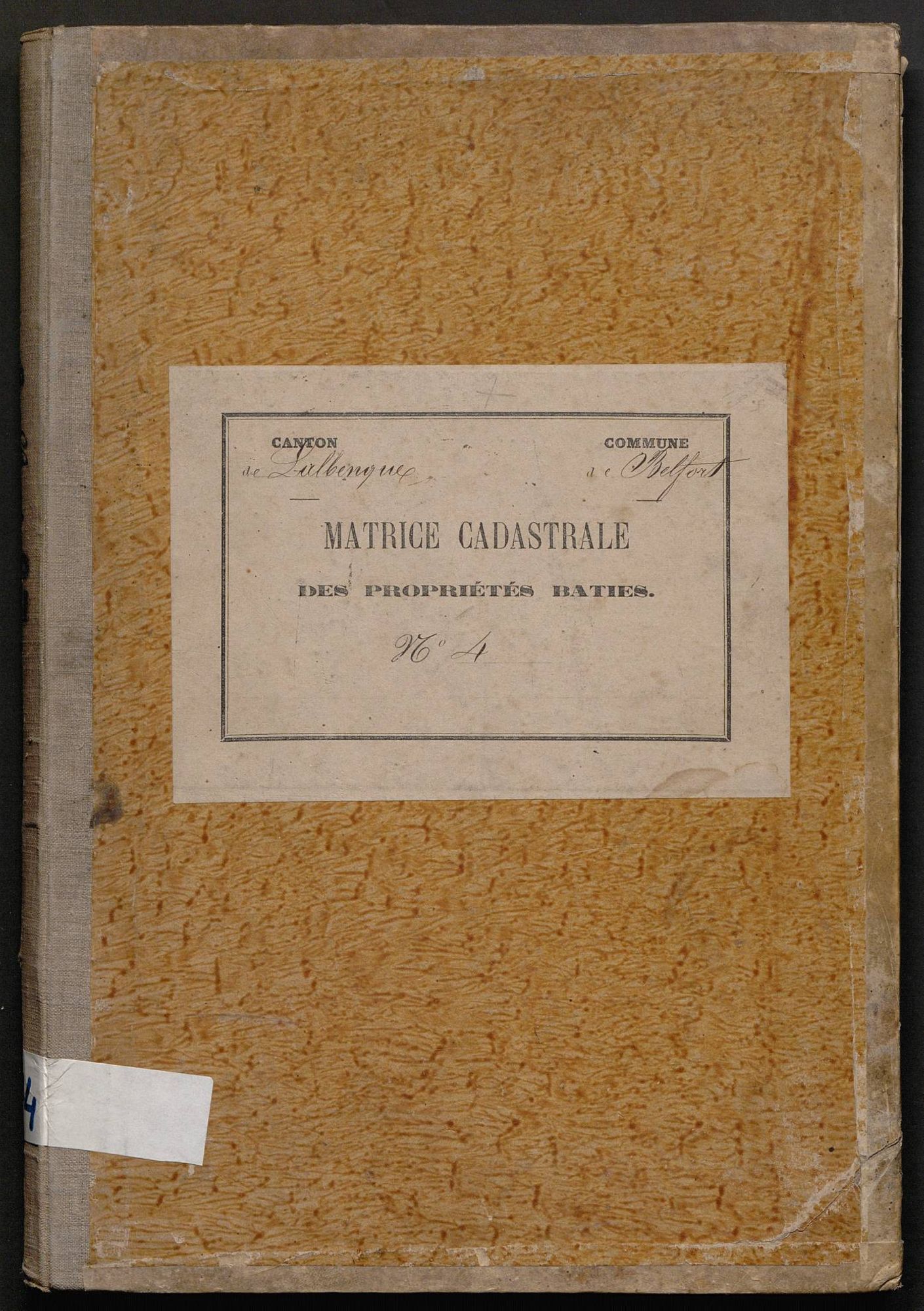 Cases 1-462. Augmentations et diminutions (1881-1891)
