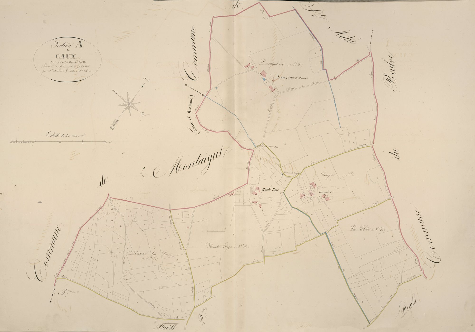 section A de Caux, 1ère feuille