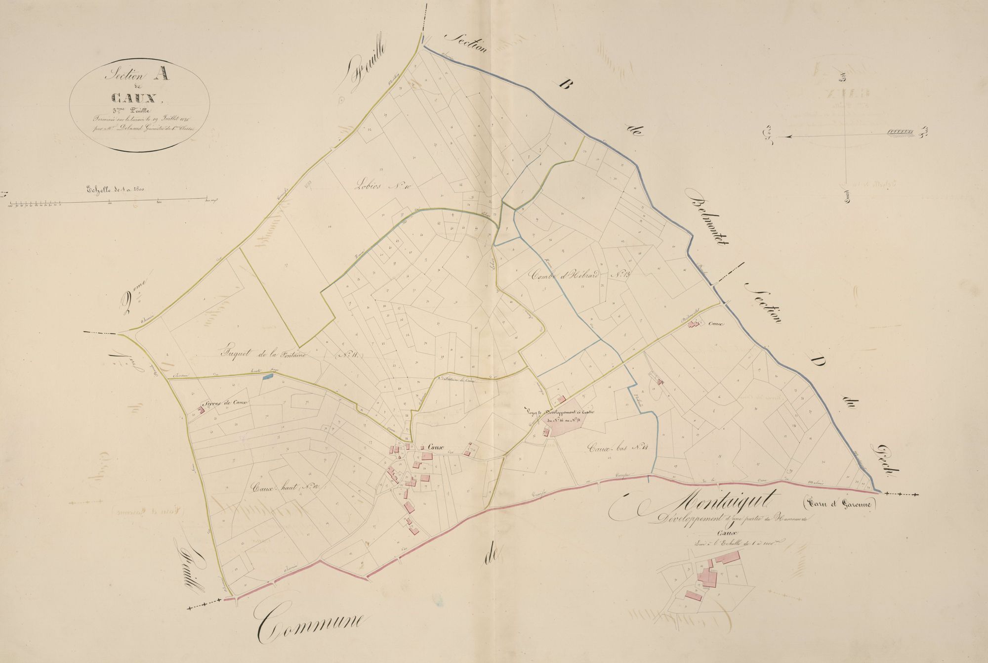 section A de Caux, 3ème feuille