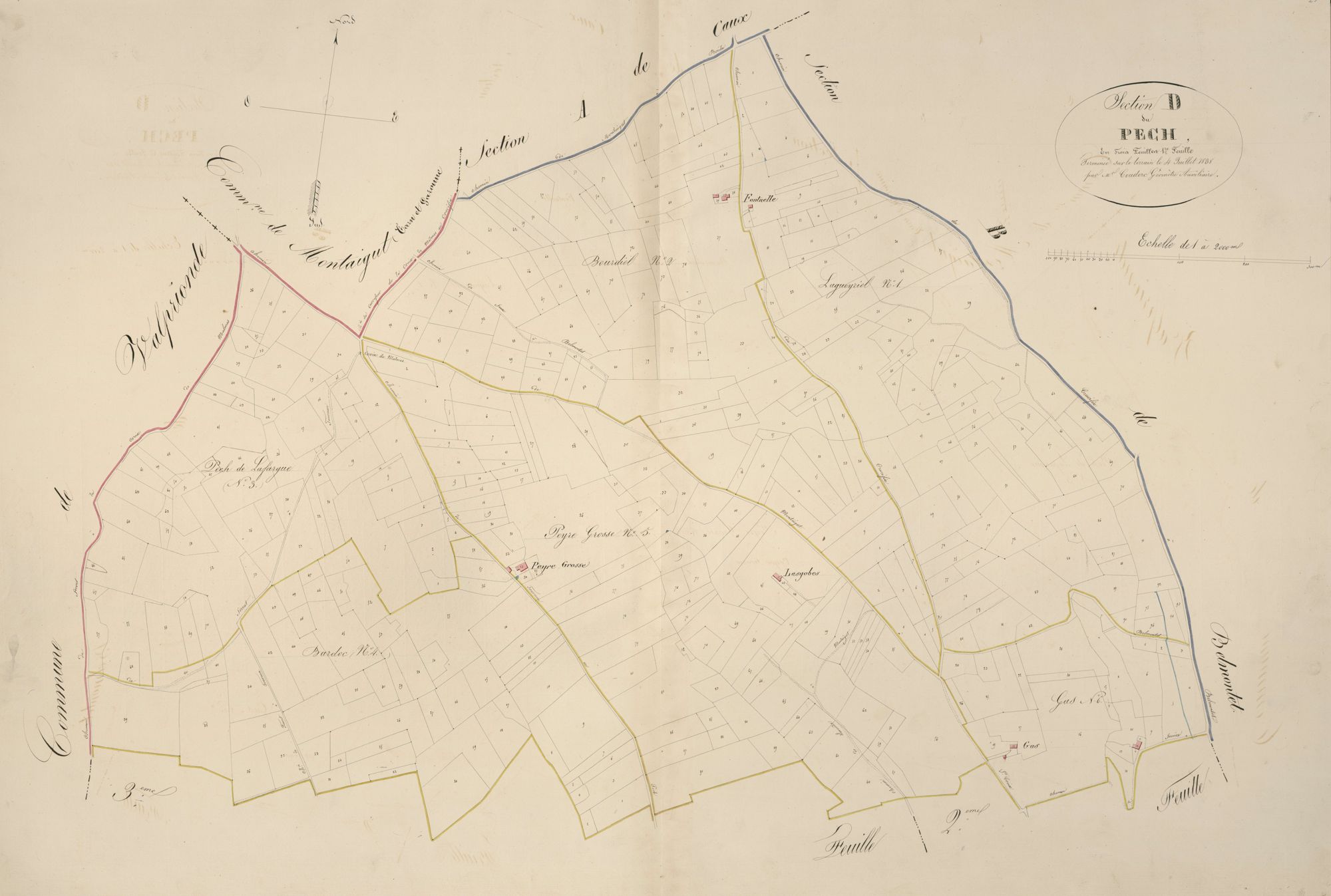 section D du Pech, 1ère feuille