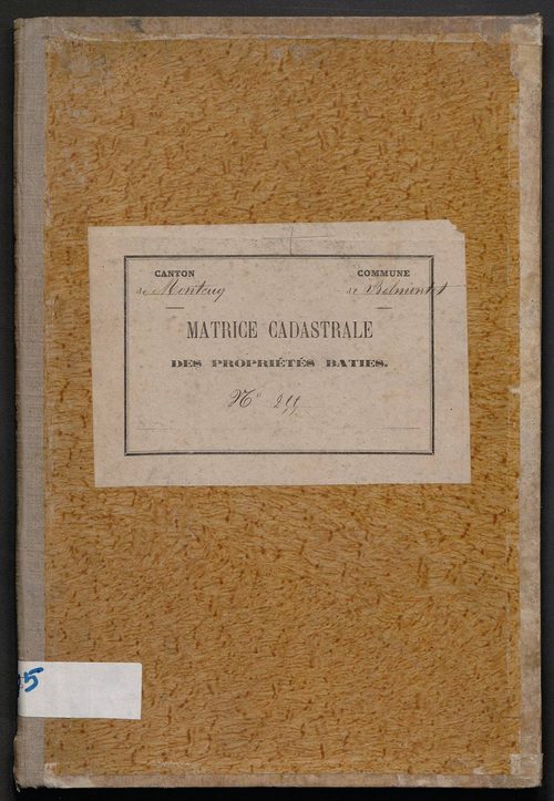 Cases 1-122. Augmentations et diminutions (1882-1890)