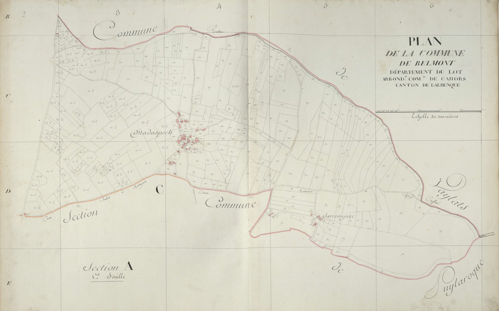 section A, 1ère feuille