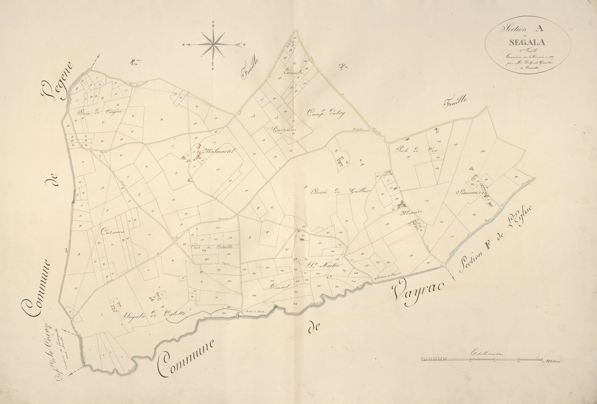 section A du Ségala, 1ère feuille