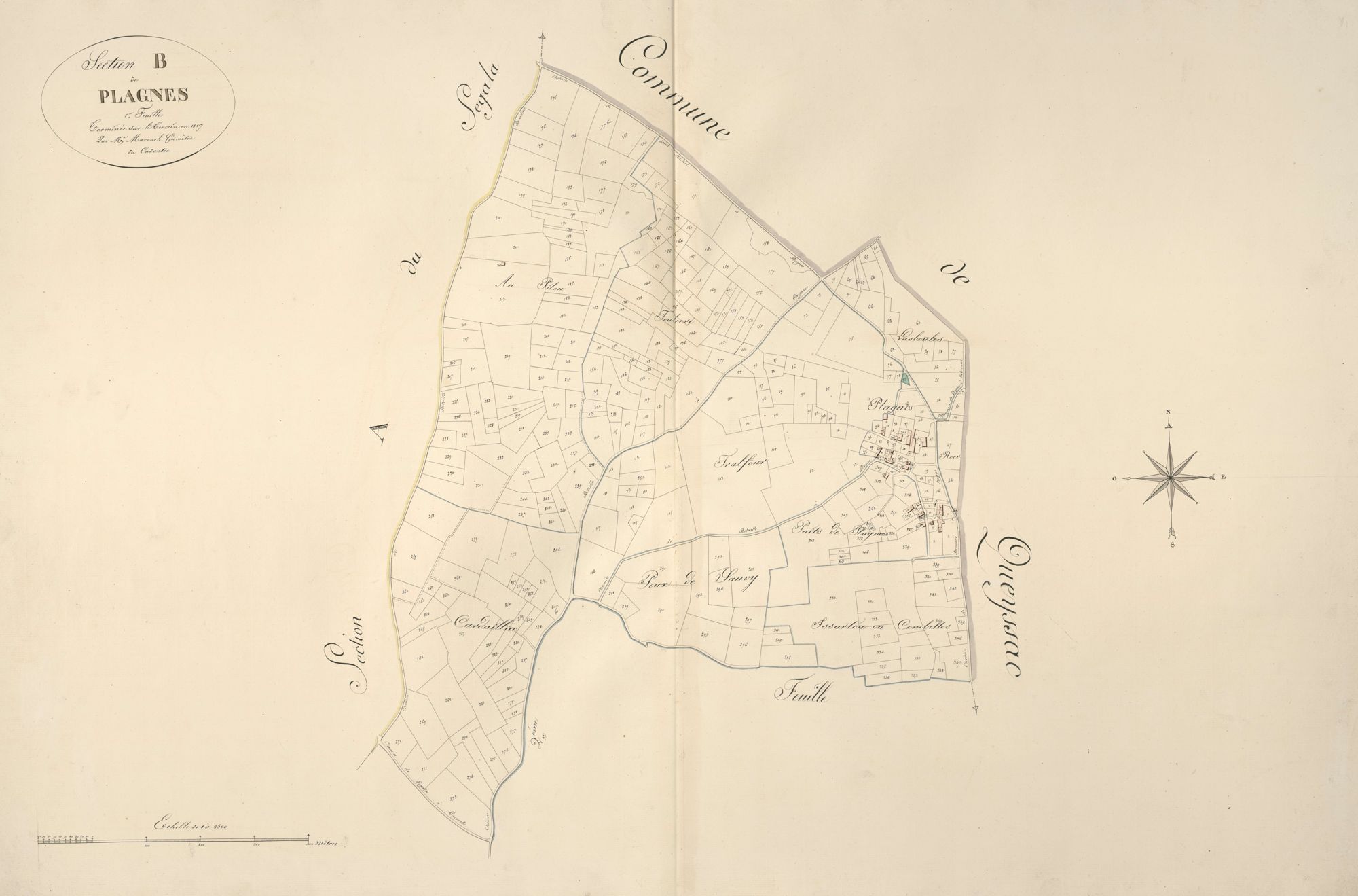 section B de Plagnes, 1ère feuille