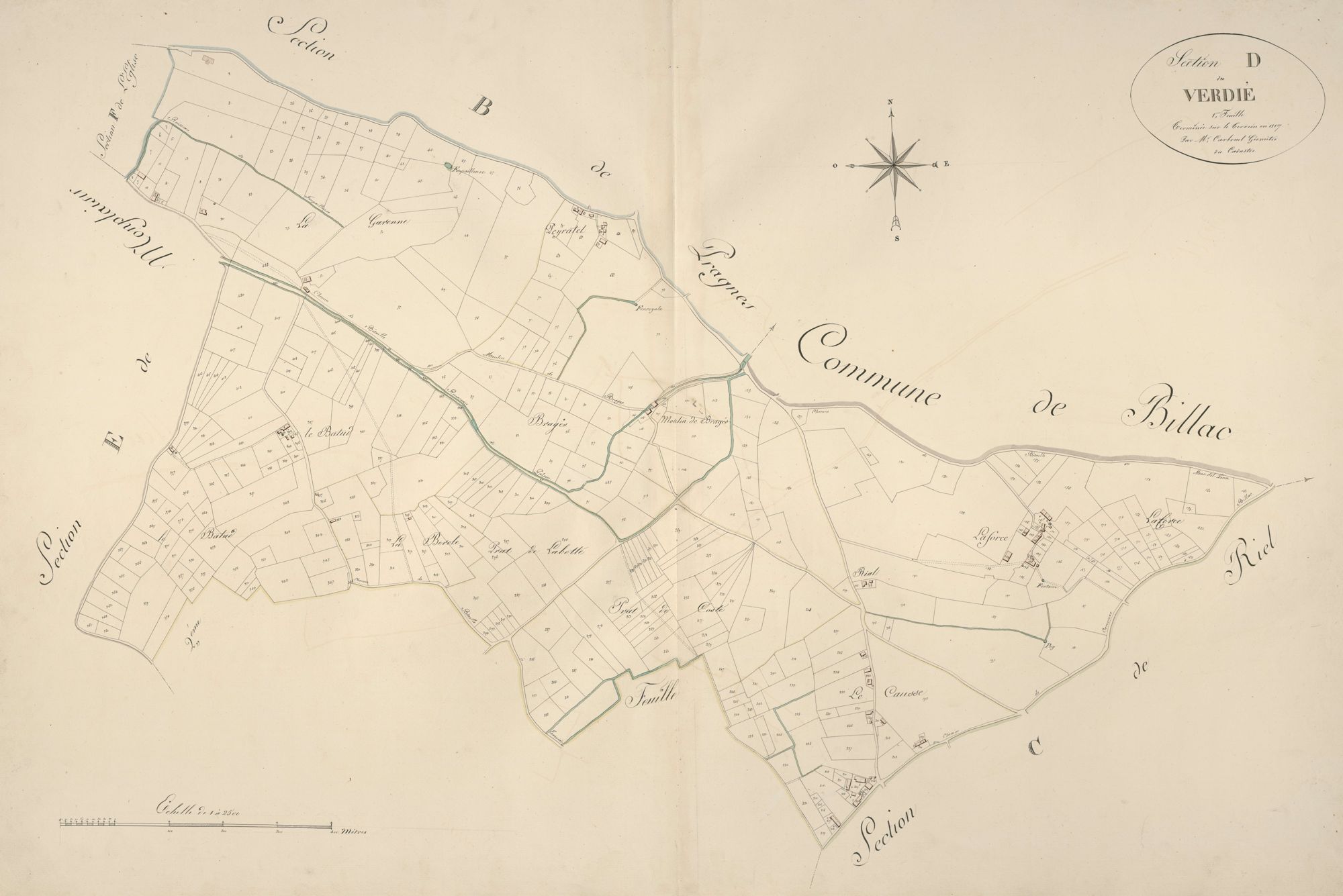 section D du Verdié, 1ère feuille
