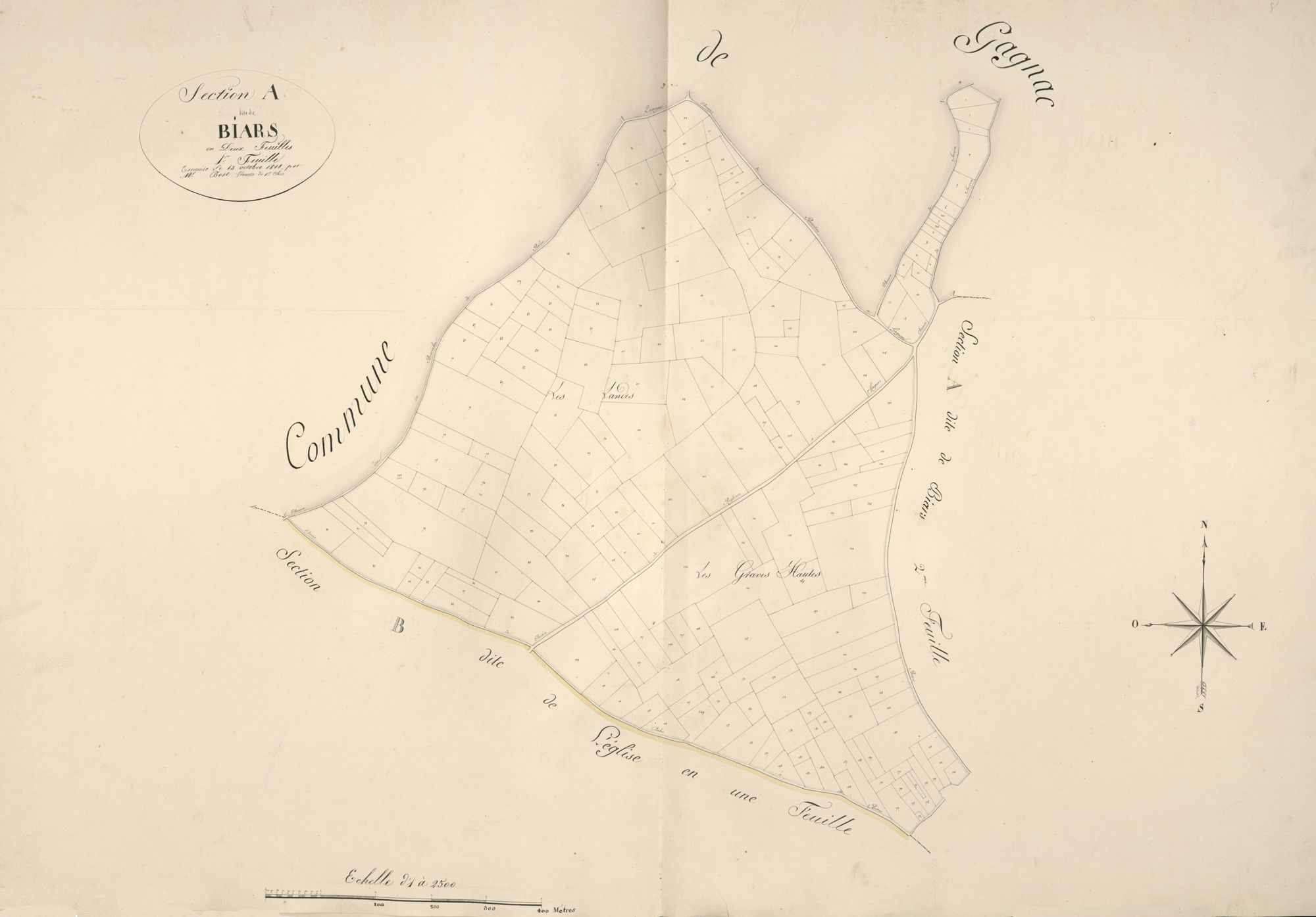 section A de Biars, 1ère feuille
