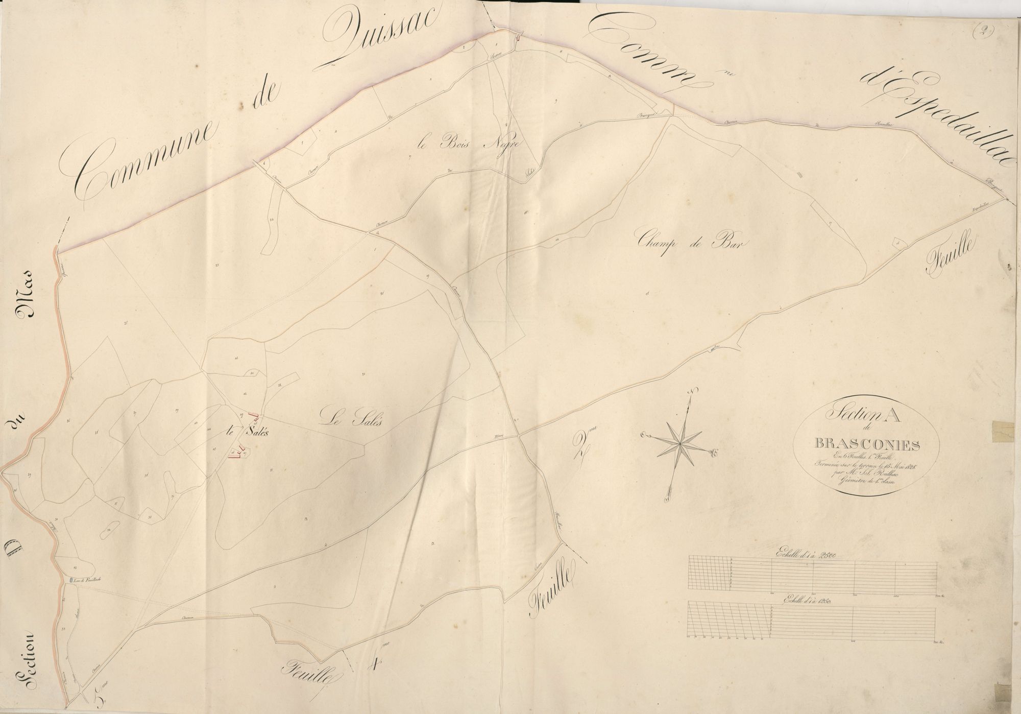 section A de Brasconies, 1ère feuille