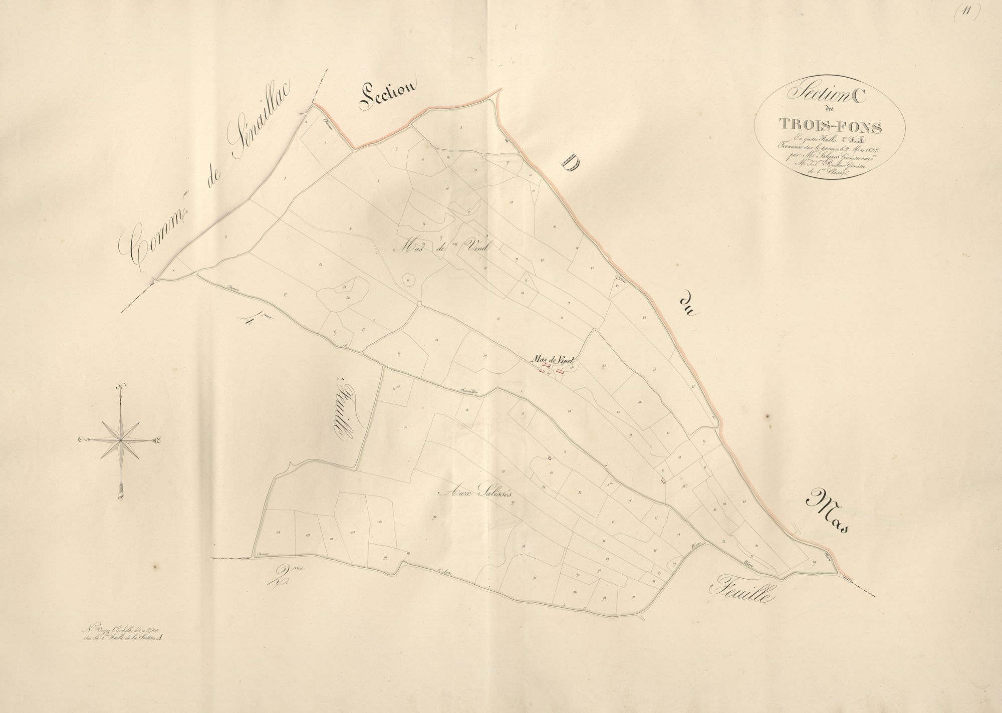 section C des trois-Fons, 1ère feuille