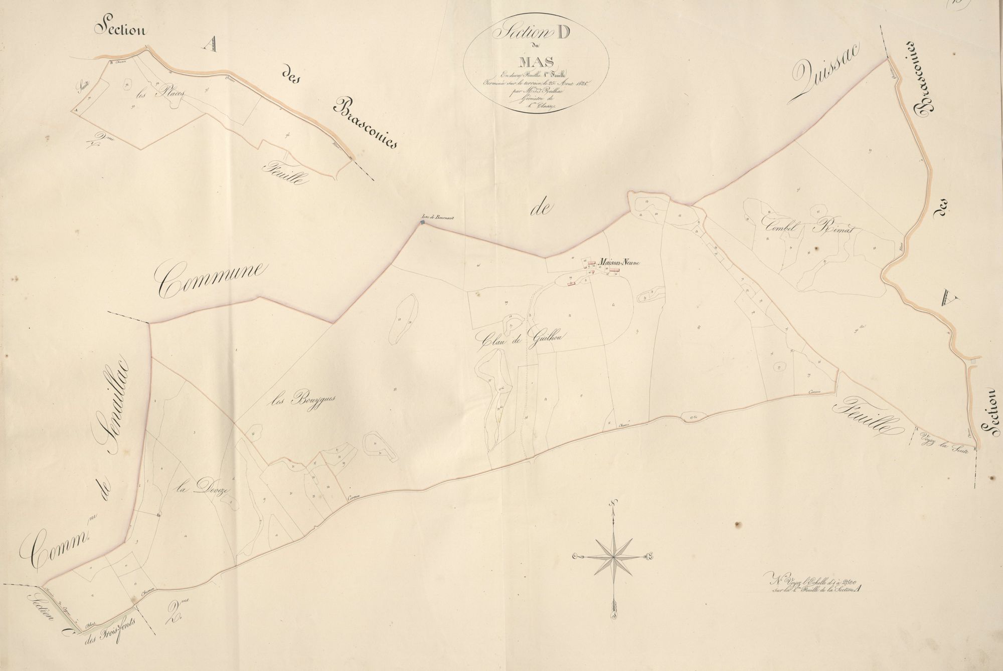 section D du Mas, 1ère feuille