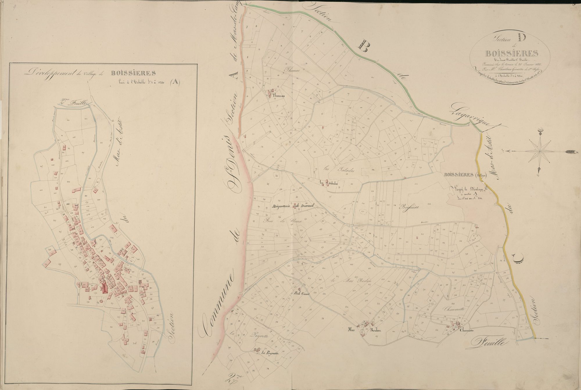 section D de Boissières, 1ère feuille