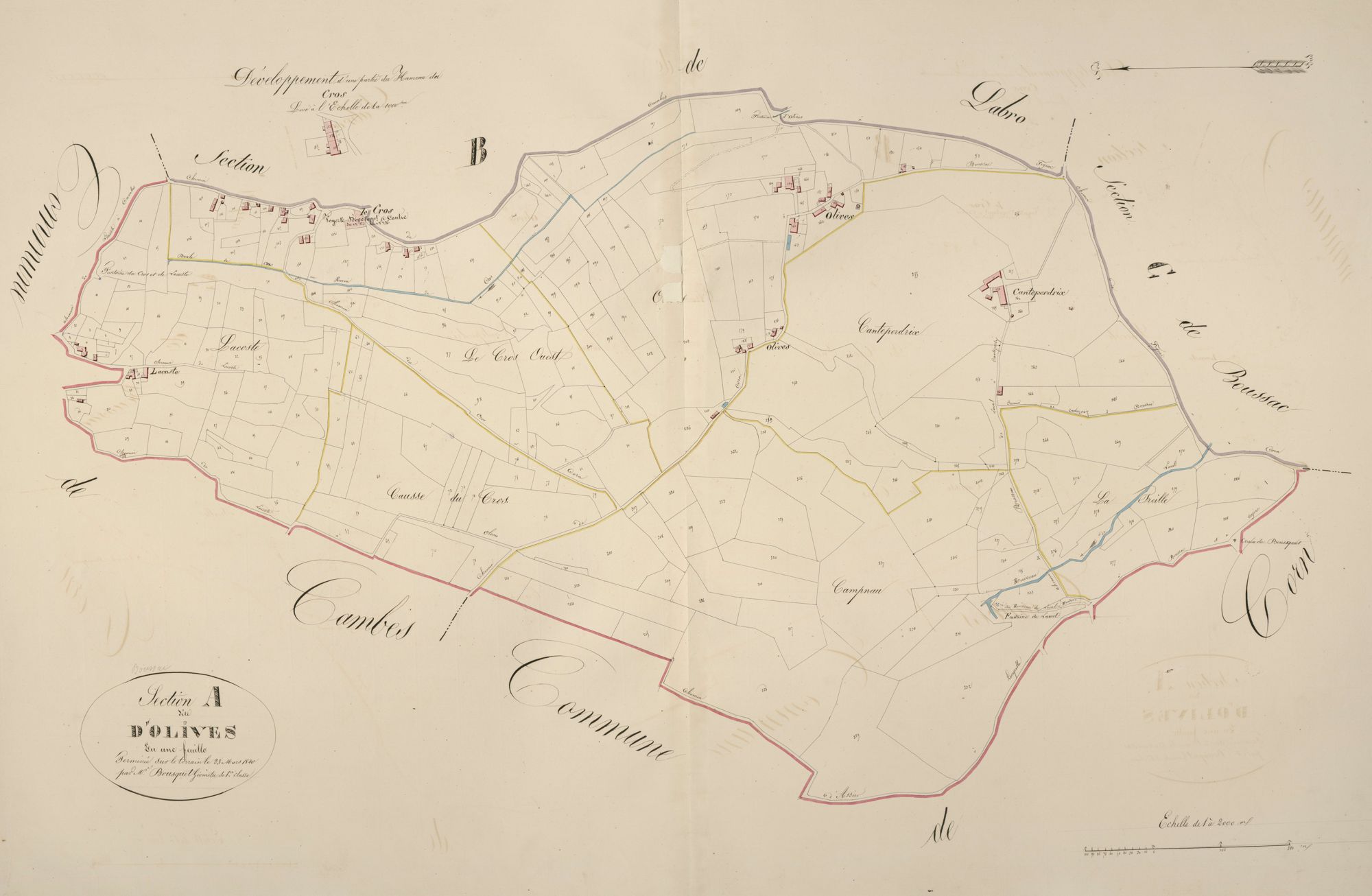 section A d'Olives, 1ère feuille