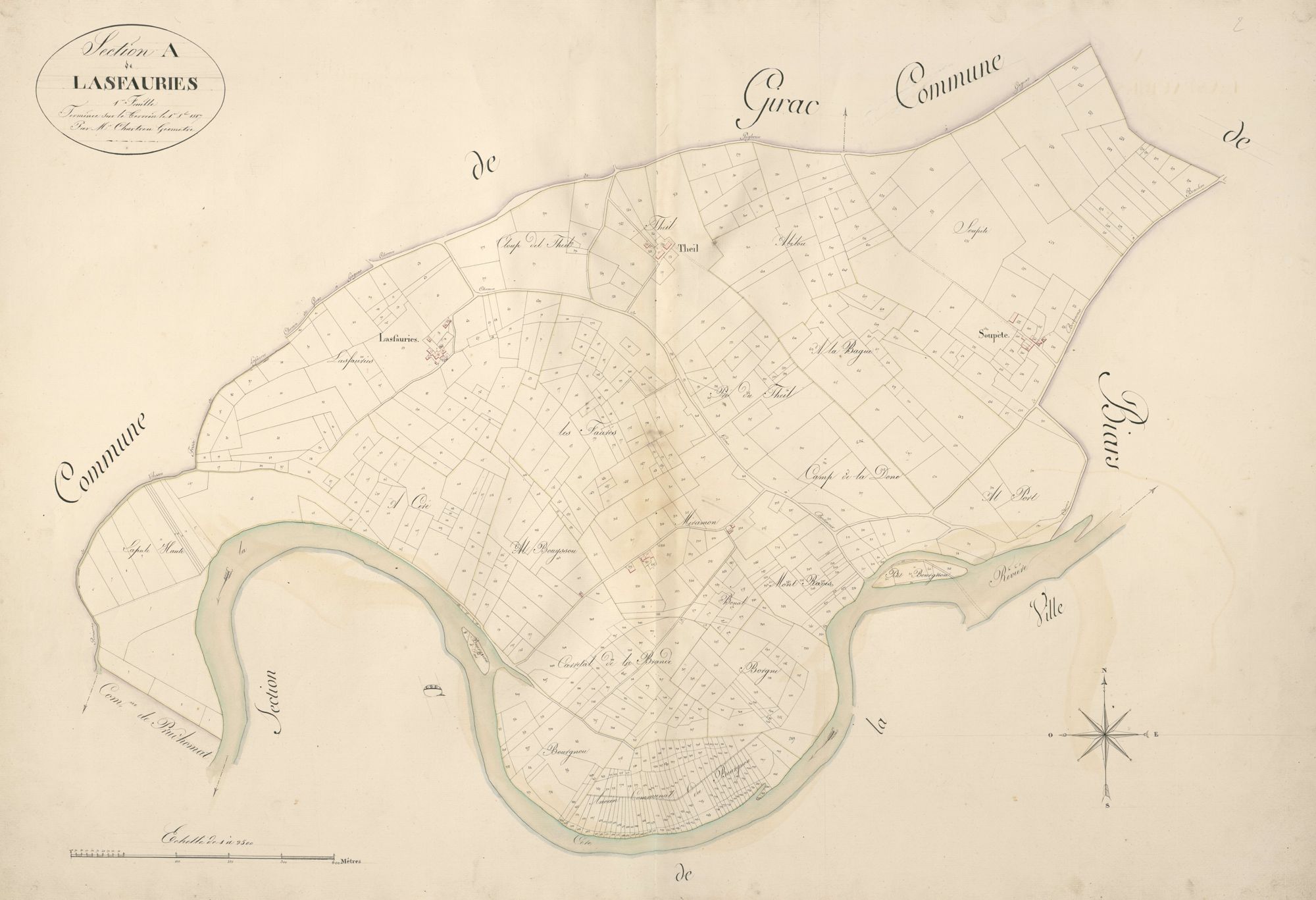 section A de Lasfauries, 1ère feuille