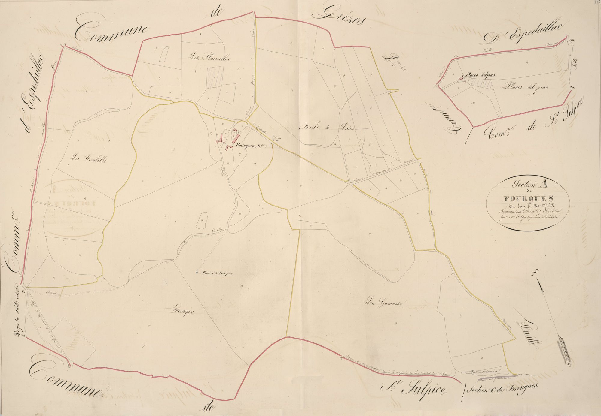 section A de Fourques, 1ère feuille