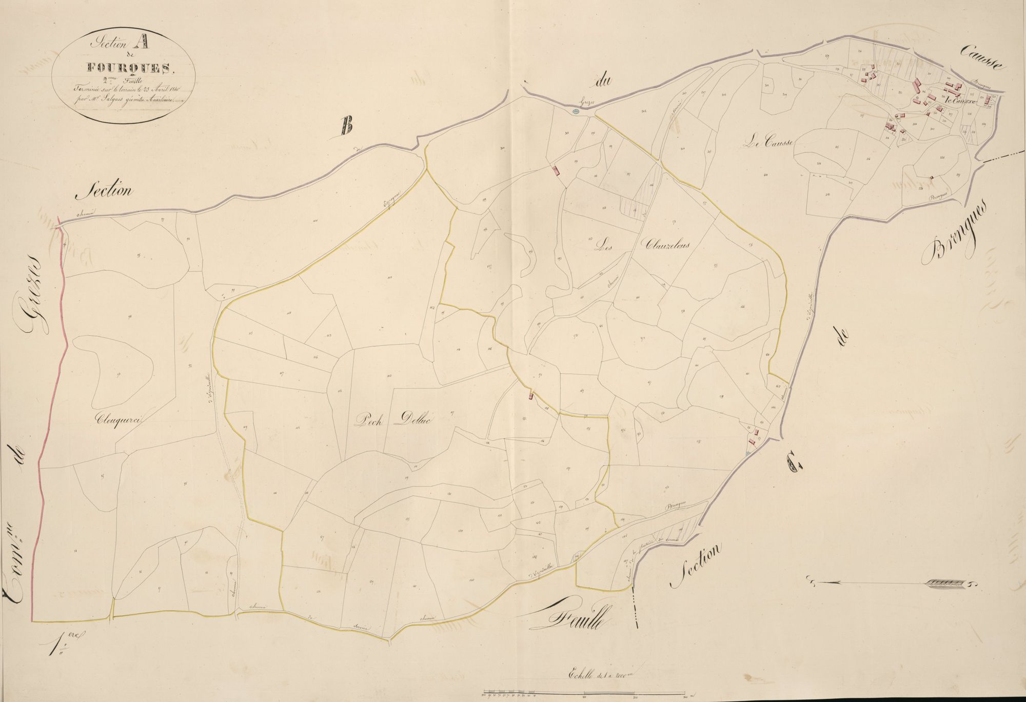 section A de Fourques, 2ème feuille
