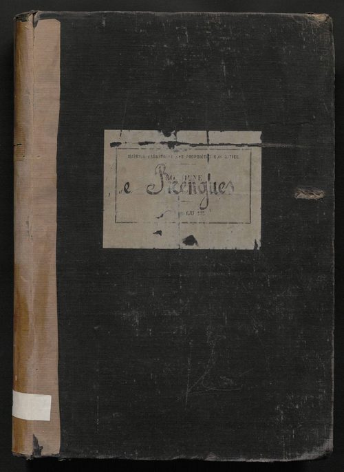 Folios 1-383. Augmentations et diminutions (1914-1954)