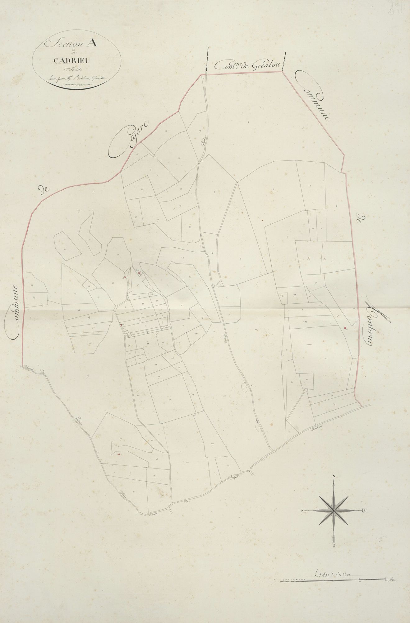 section A de Cadrieu, 1ère feuille