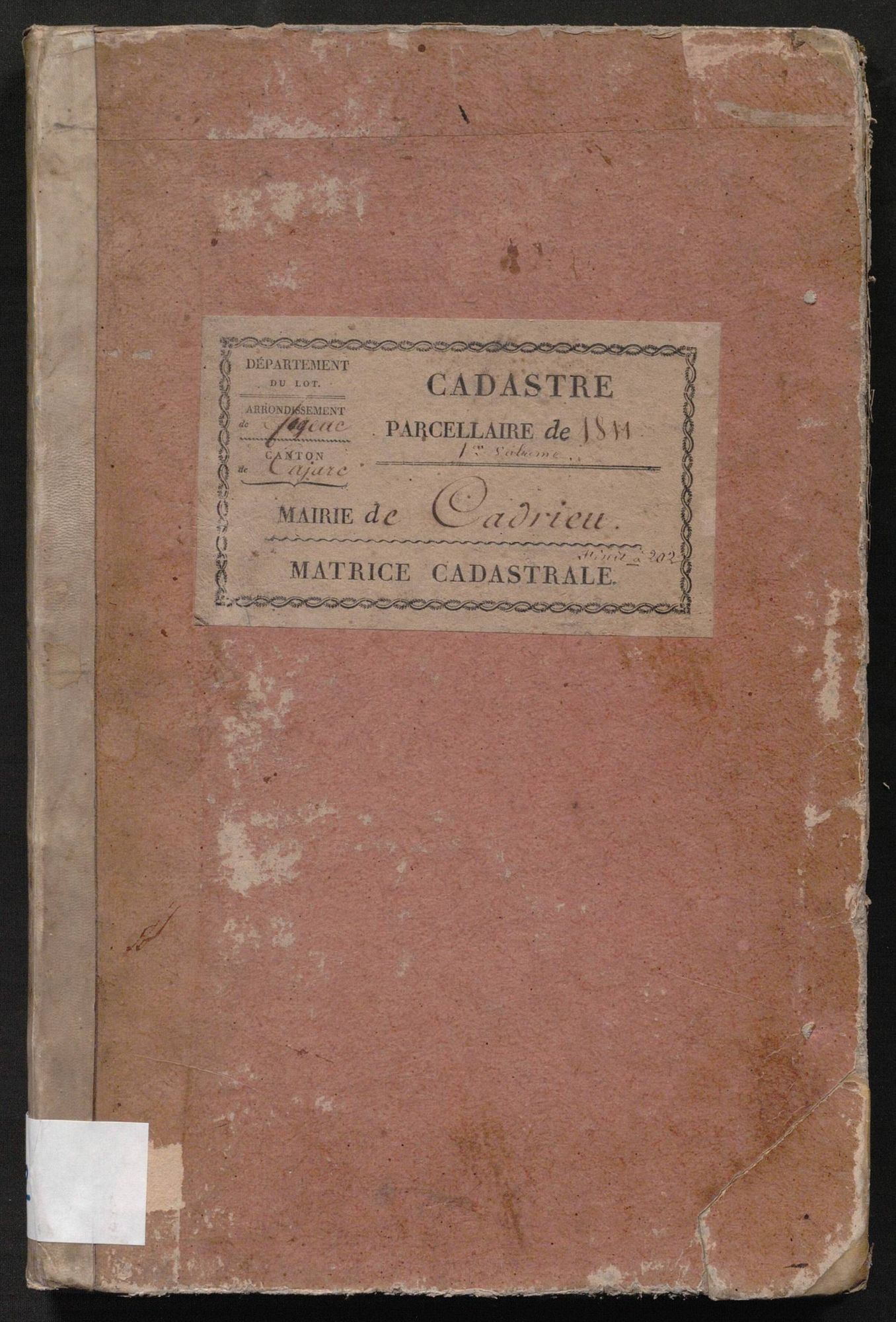 Folios 1-202. Augmentations et diminutions (1869-1914)