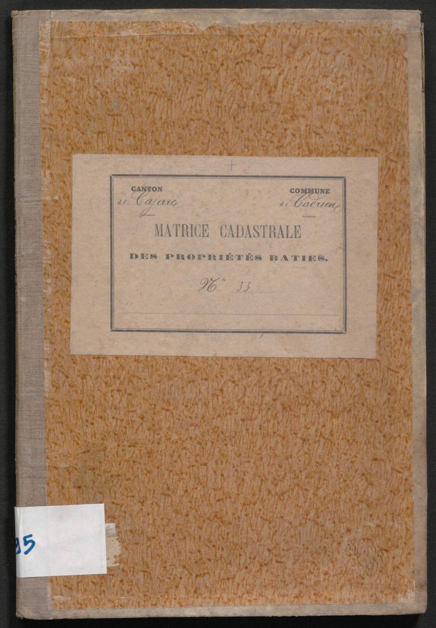 Cases 1-85. Augmentations et diminutions (1881-1891)