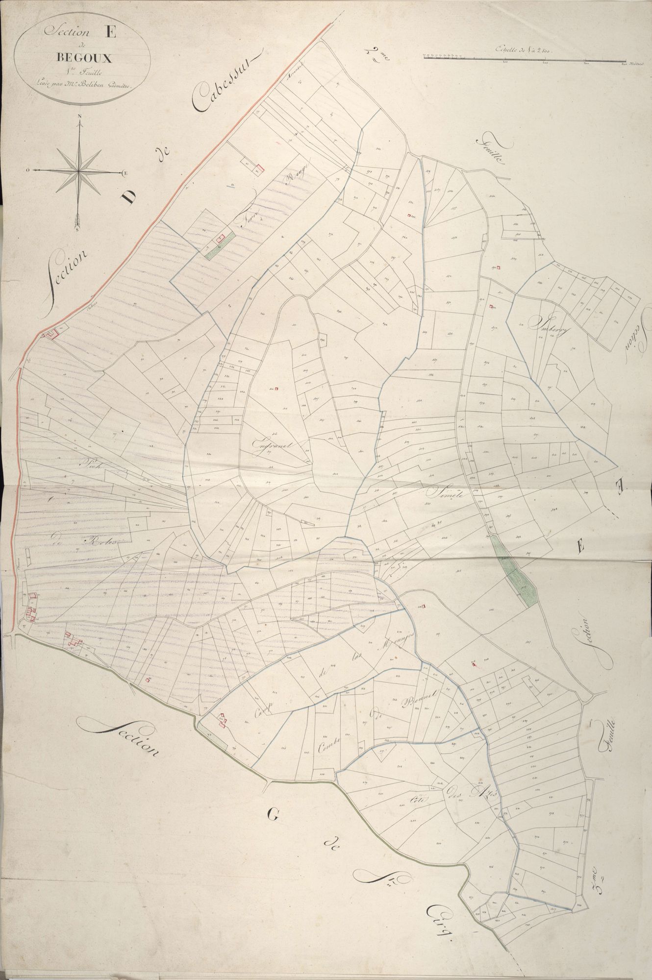 section E de Begoux, 1ère feuille