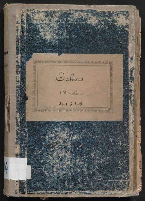 Cases 1-805. Augmentations et diminutions (1882-1891)