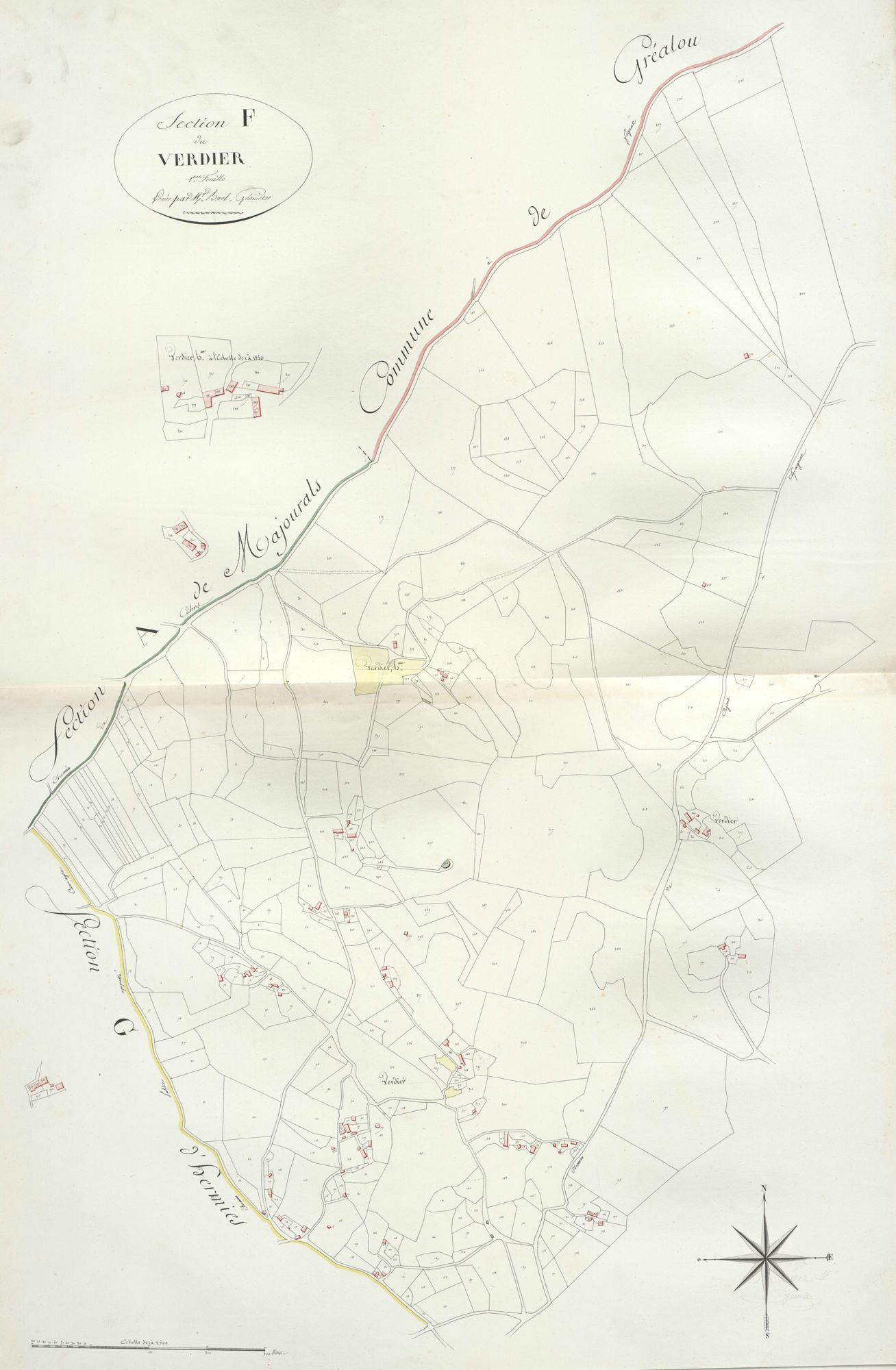 section F du Verdier, 1ère feuille