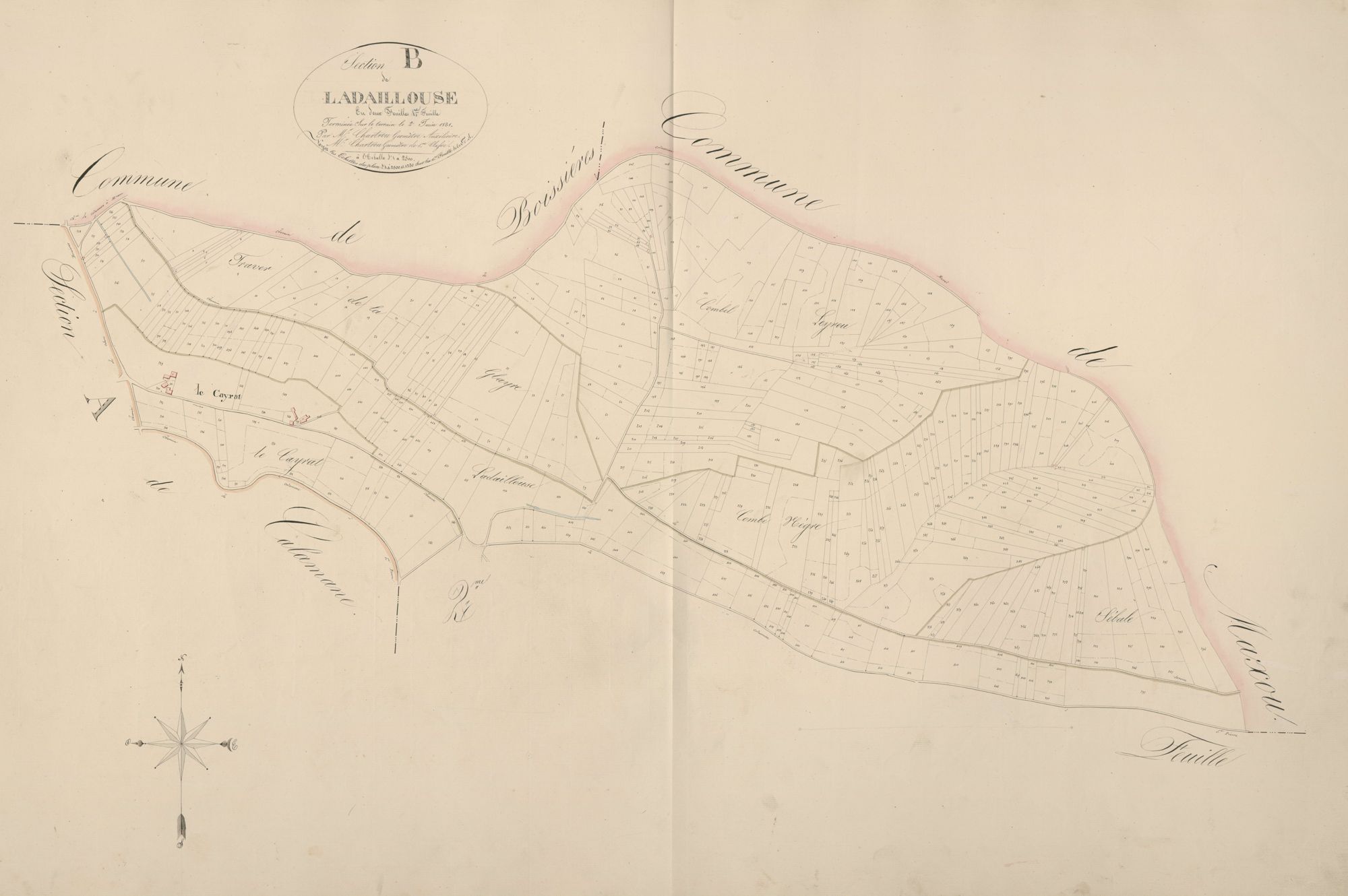 section B de Ladaillouse, 1ère feuille