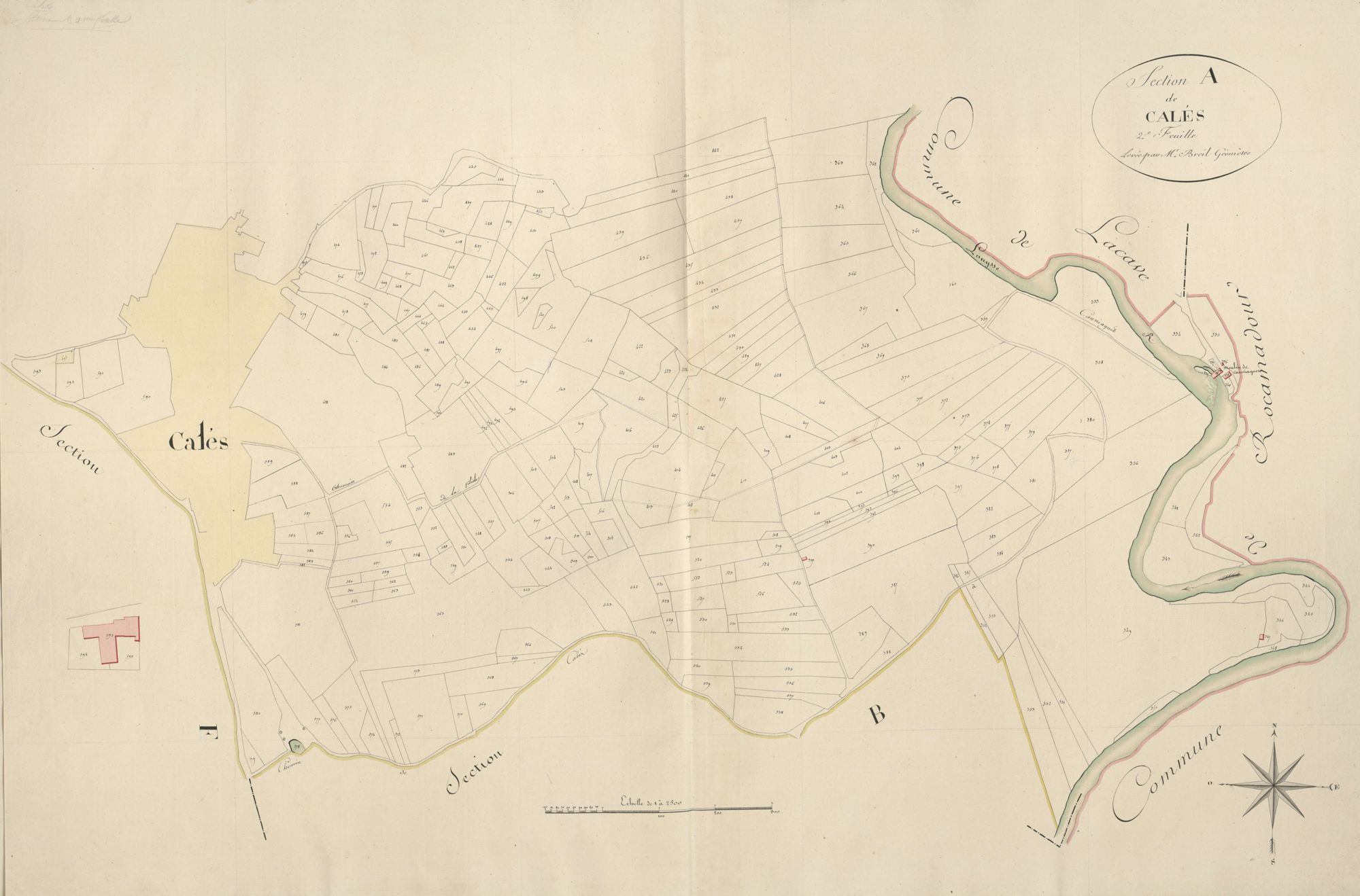section A de Calès, 2ème feuille
