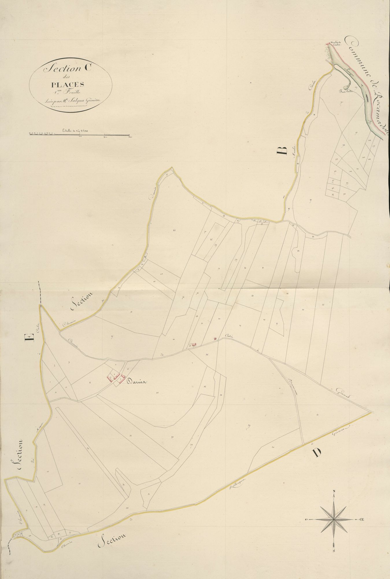 section C des Places, 1ère feuille