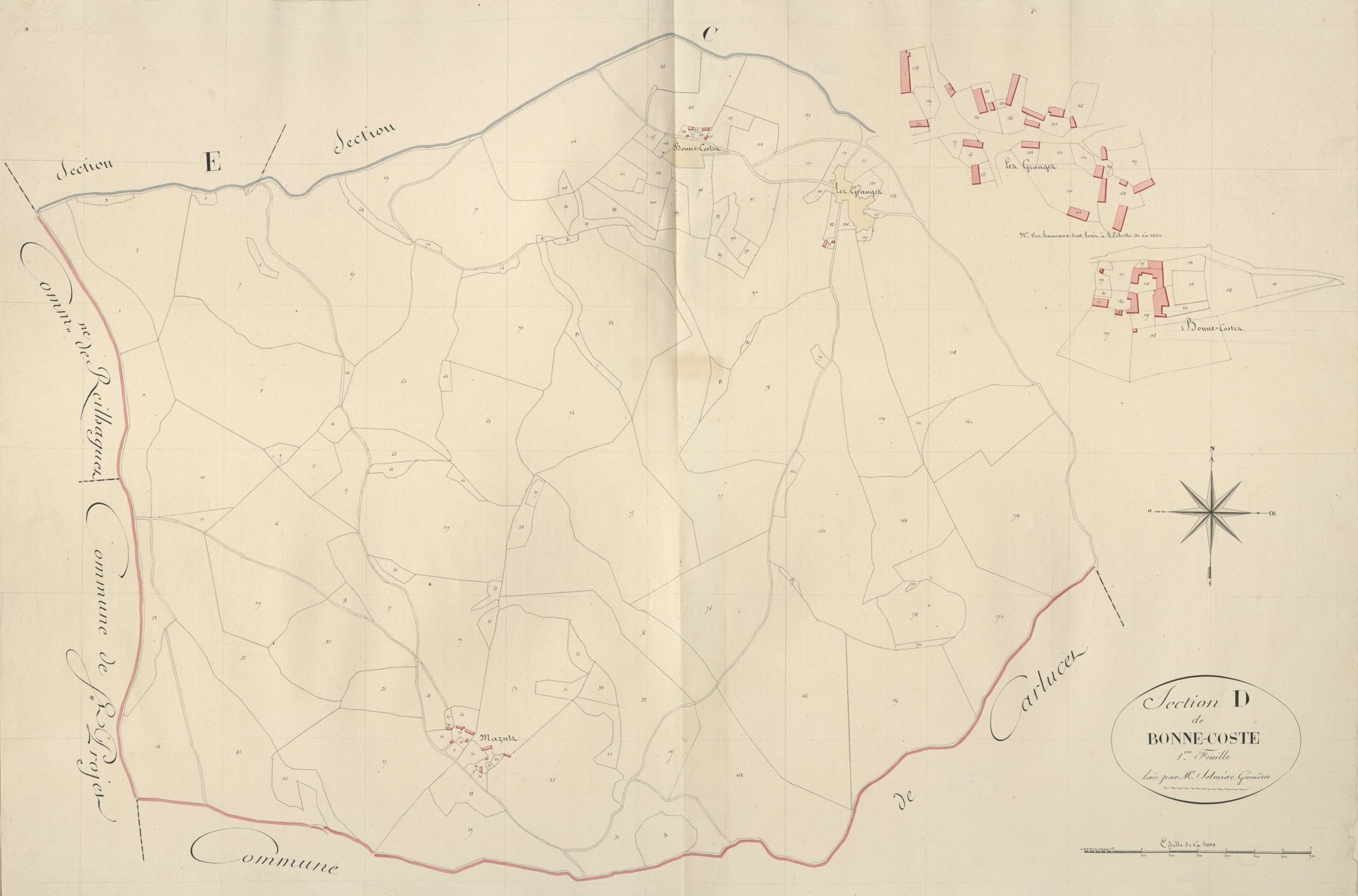section D de Bonne-Coste, 1ère feuille