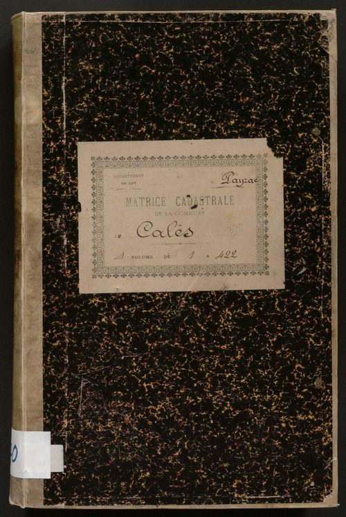 Folios 1-422. Augmentations et diminutions (1826-1913)