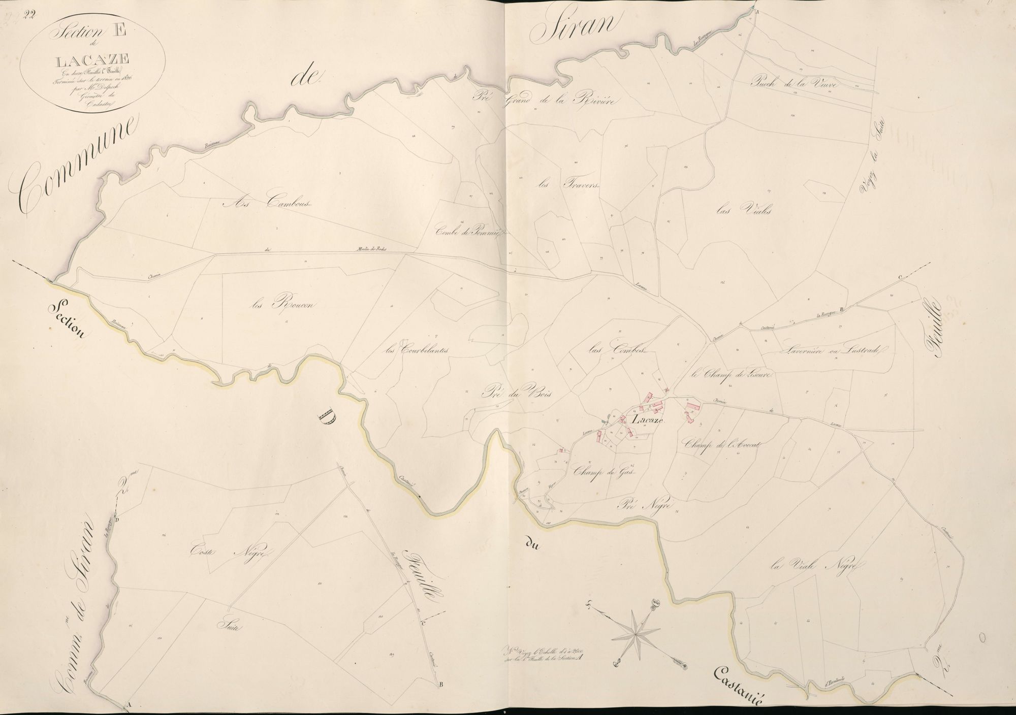 section E de Lacaze, 1ère feuille