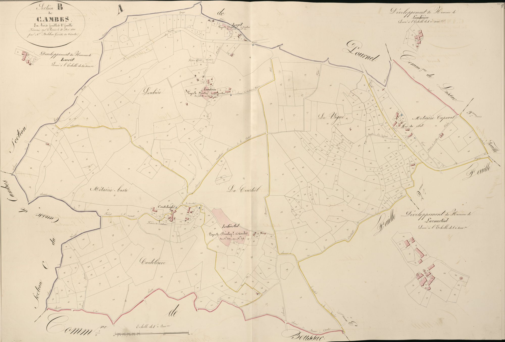 section B de Cambes, 1ère feuille