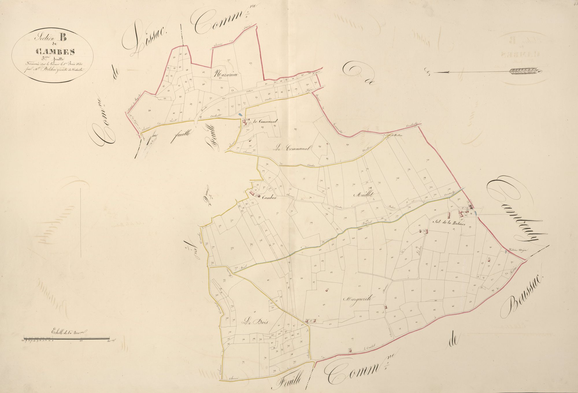 section B de Cambes, 3ème feuille
