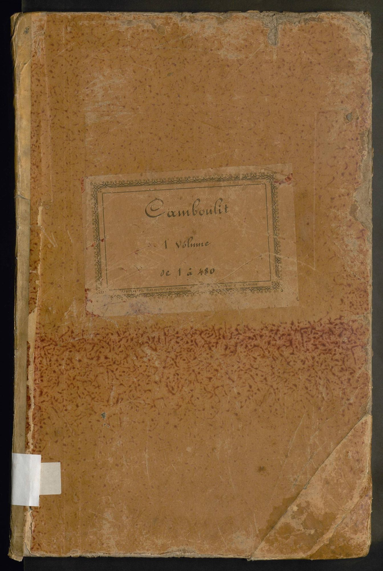 Folios 1-480. Augmentations et diminutions (1836-1914)