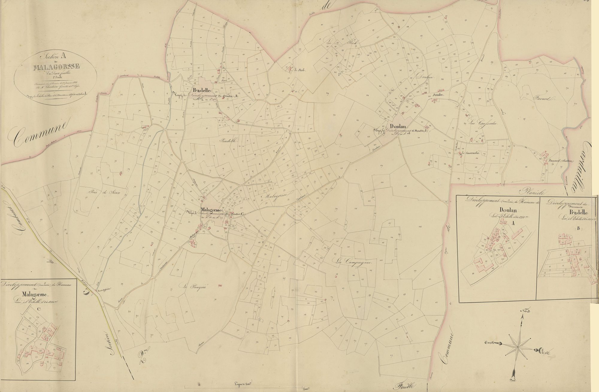 section A de Malagorsse, 1ère feuille