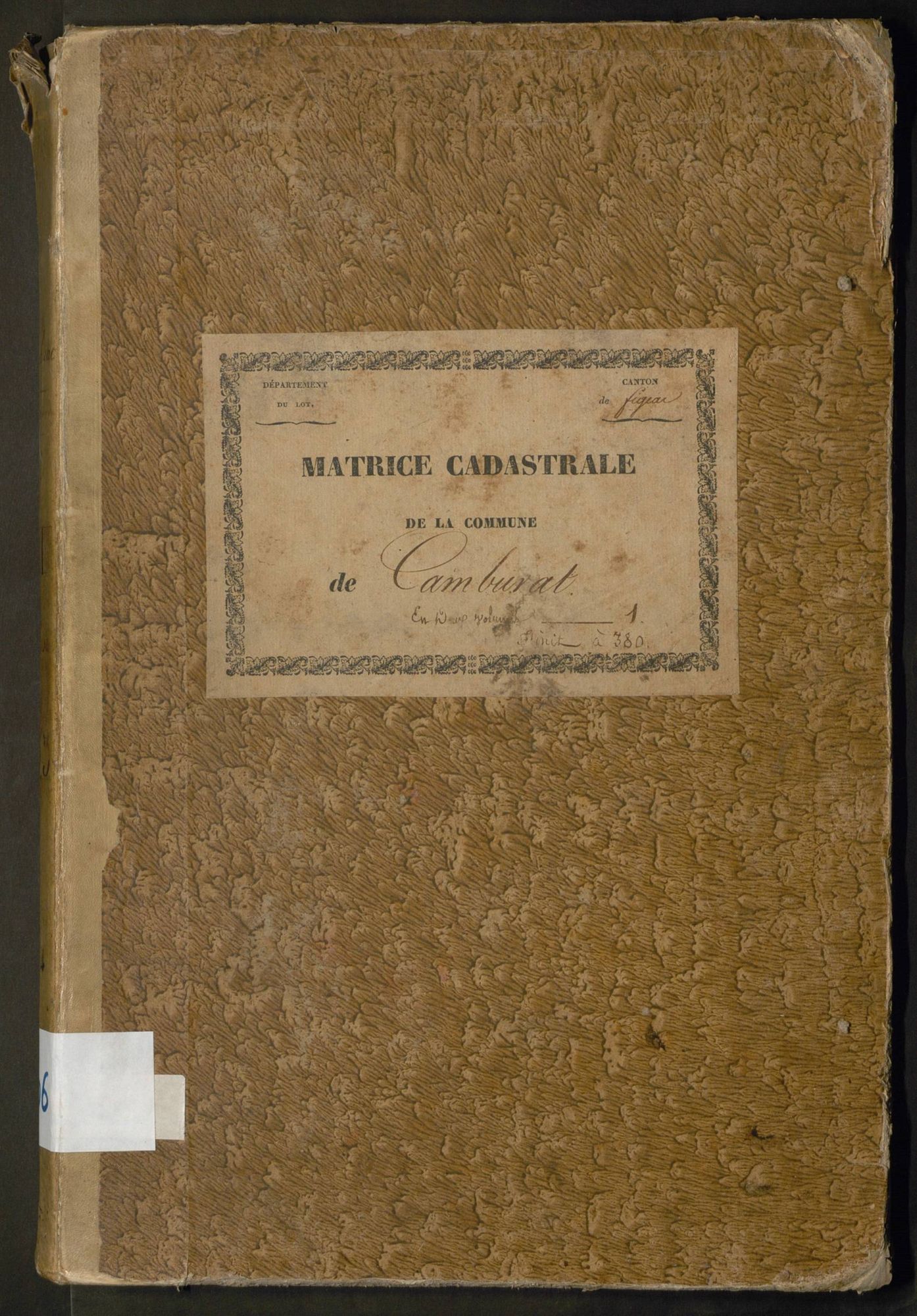 Folios 1-380. Augmentations et diminutions (1837-1914)