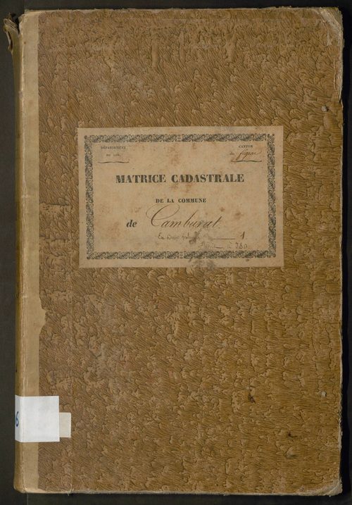 Folios 1-380. Augmentations et diminutions (1837-1914)