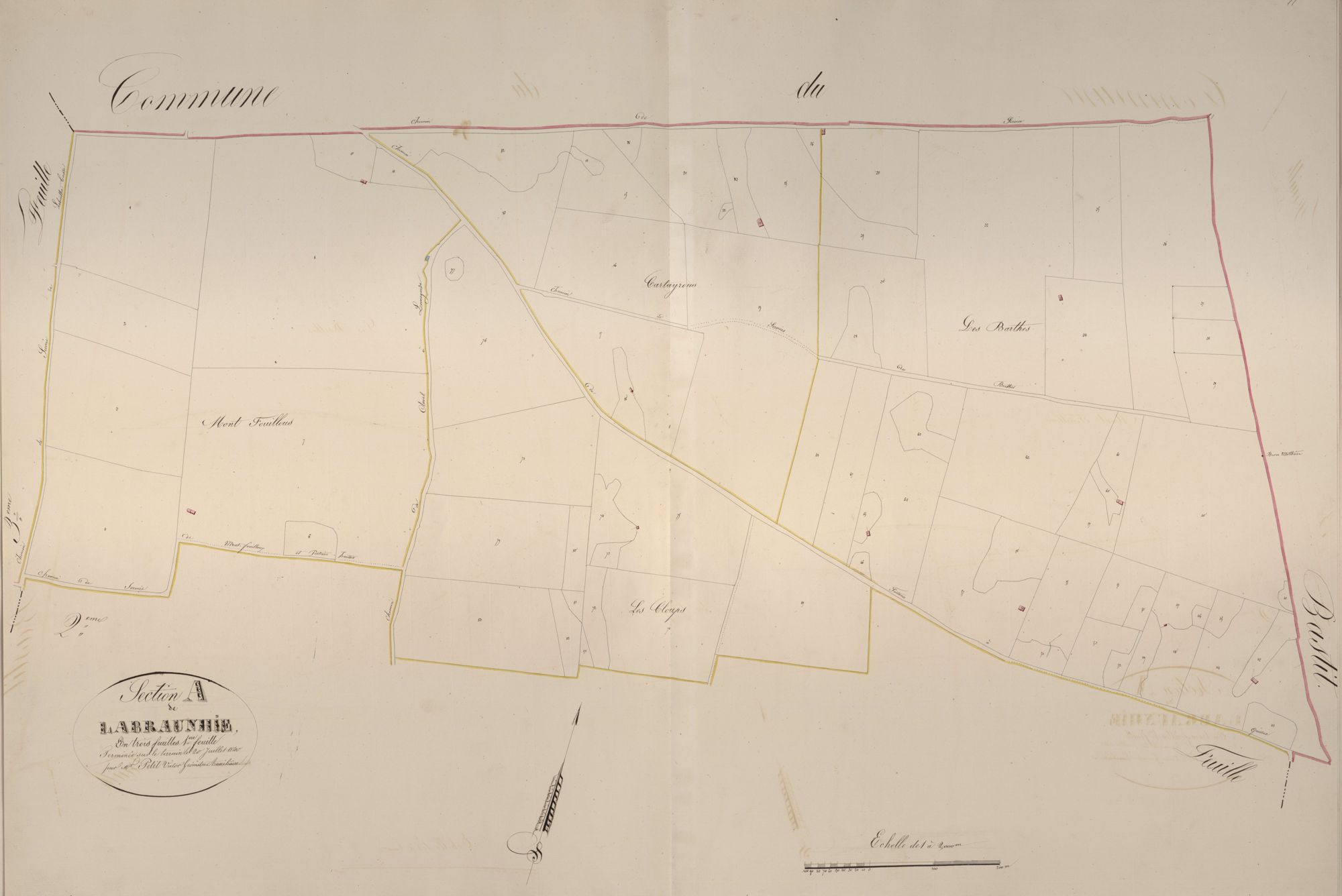 section A de Labraunhie, 1ère feuille