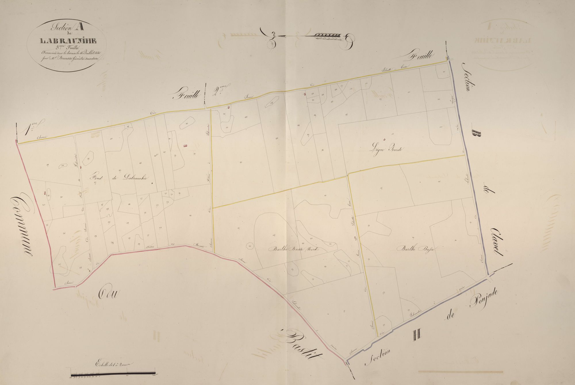 section A de Labraunhie, 3ème feuille