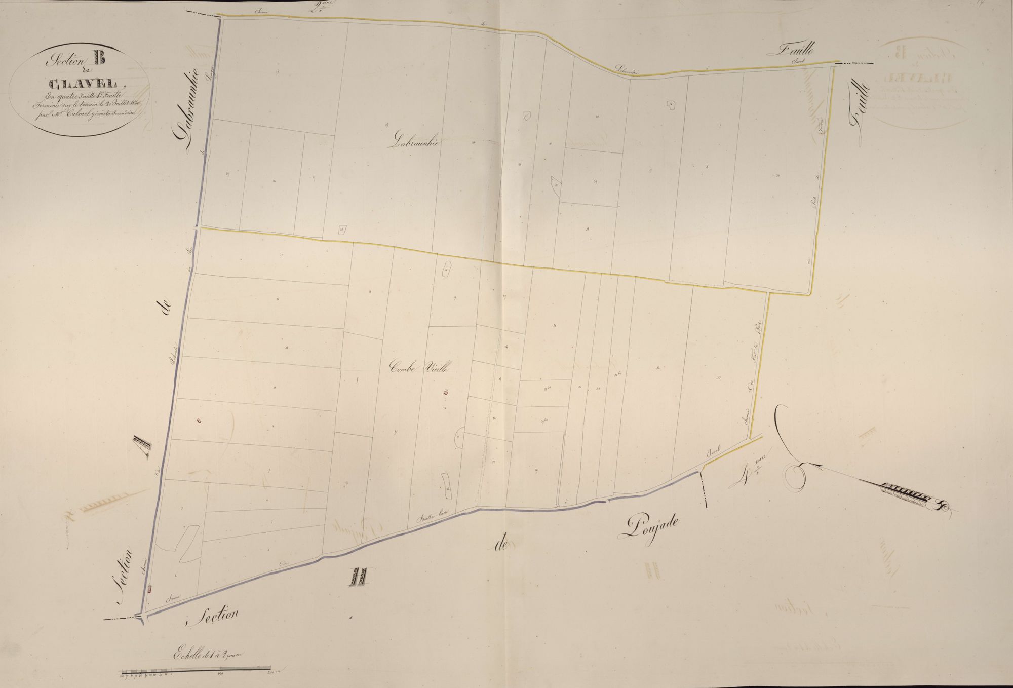 section B de Clavel, 1ère feuille